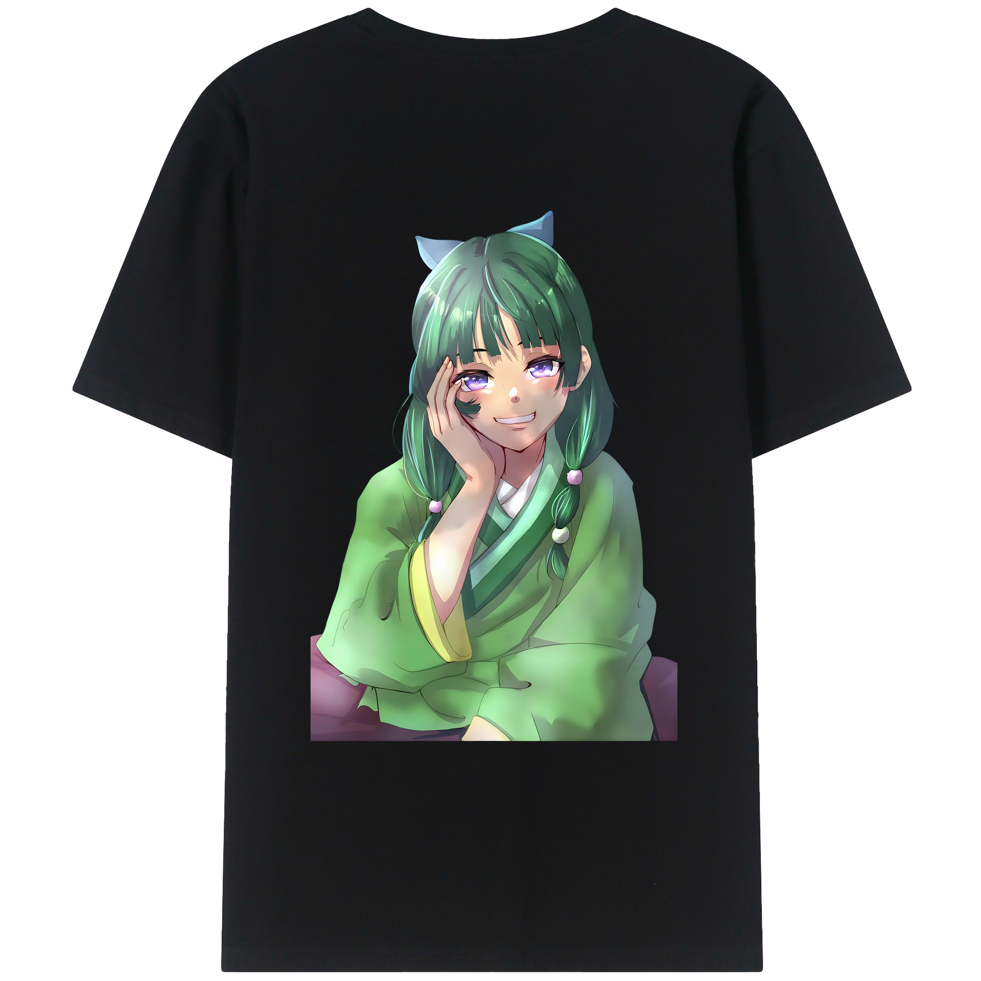 （画像用） 薬屋のひとりごと The Apothecary Diaries 綿100％ メンズ半袖Tシャツ（バックプリント） 通気性