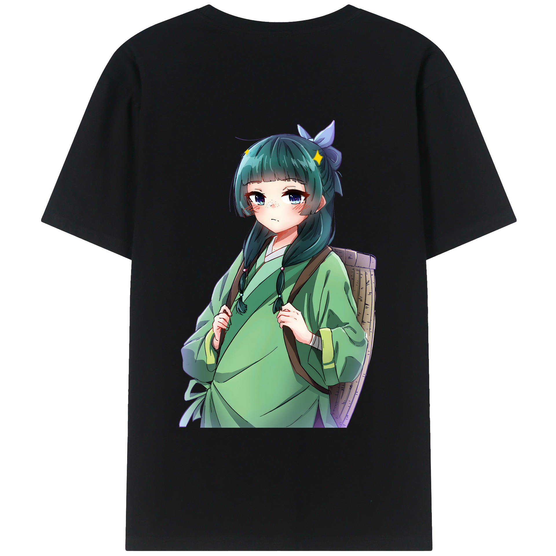 （画像用） 薬屋のひとりごと The Apothecary Diaries 綿100％ メンズ半袖Tシャツ（バックプリント） 通気性