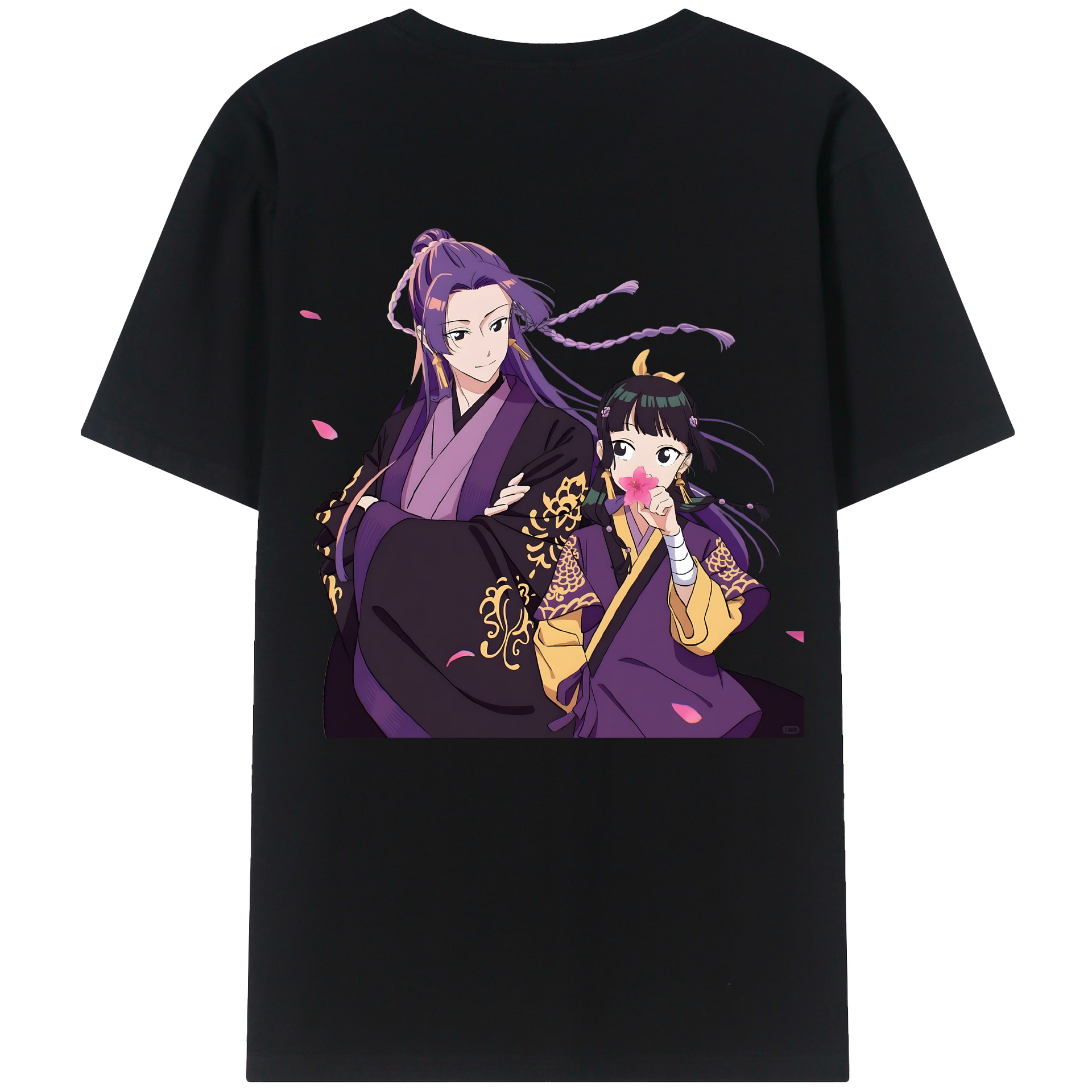 （画像用） 薬屋のひとりごと The Apothecary Diaries 綿100％ メンズ半袖Tシャツ（バックプリント） 通気性