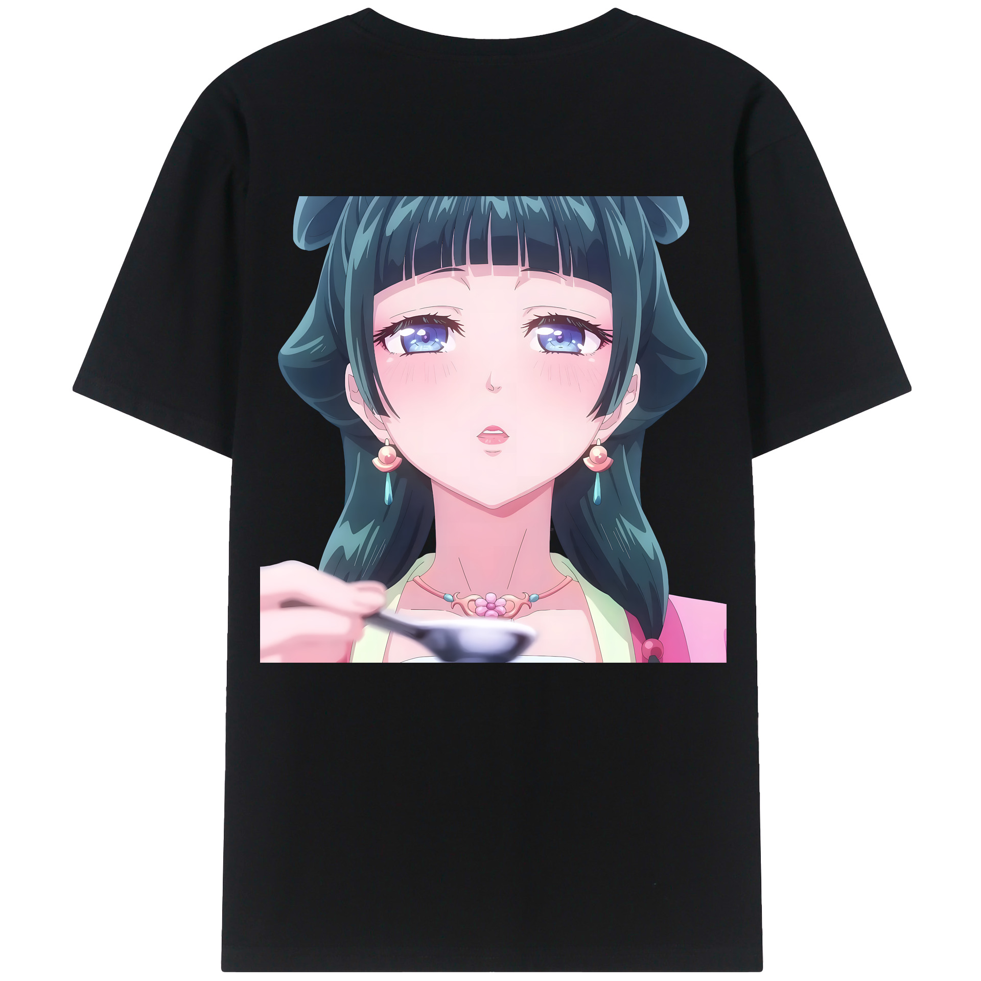 （画像用） 薬屋のひとりごと The Apothecary Diaries 綿100％ メンズ半袖Tシャツ（バックプリント） 通気性