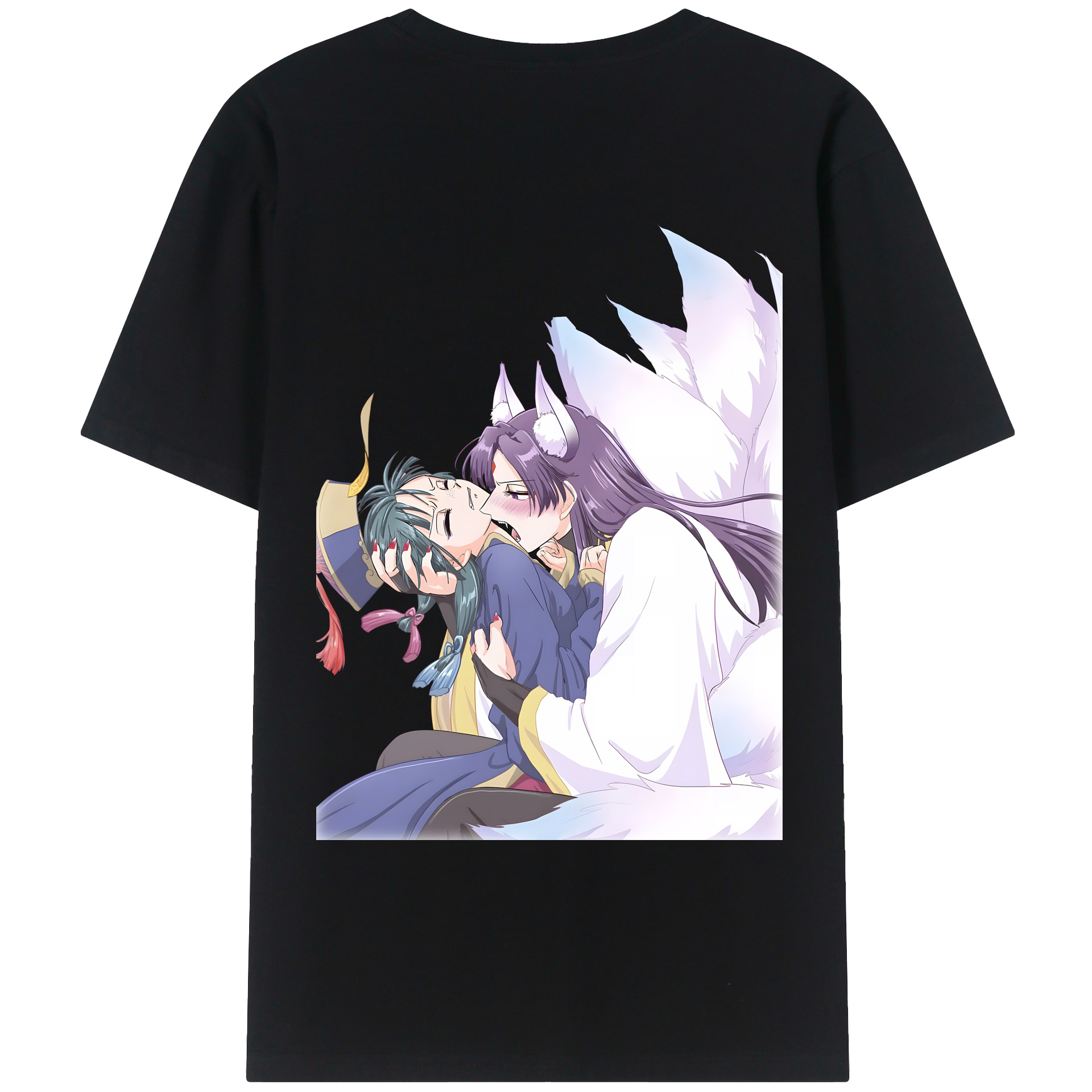 （画像用） 薬屋のひとりごと The Apothecary Diaries 綿100％ メンズ半袖Tシャツ（バックプリント） 通気性