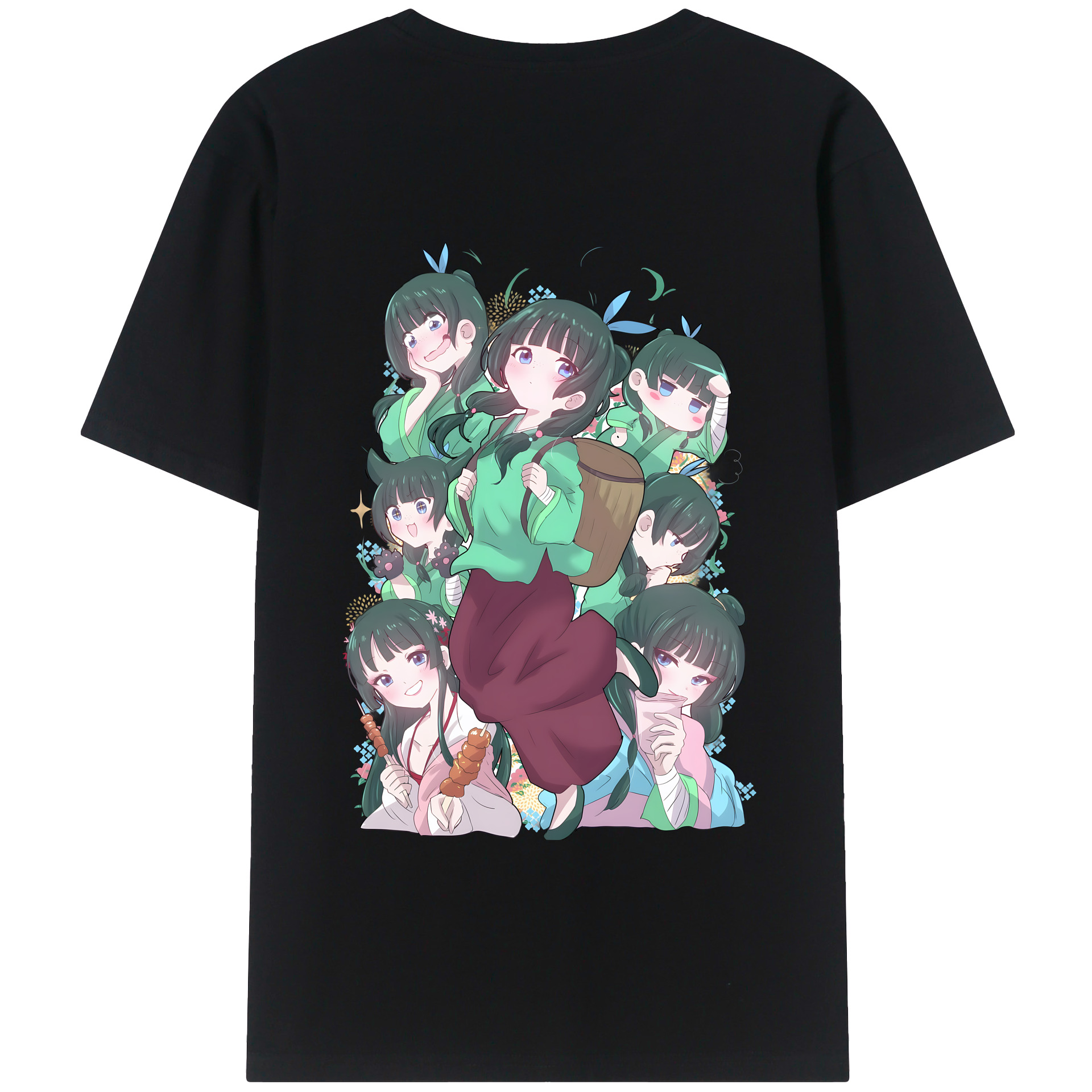 （画像用） 薬屋のひとりごと The Apothecary Diaries 綿100％ メンズ半袖Tシャツ（バックプリント） 通気性