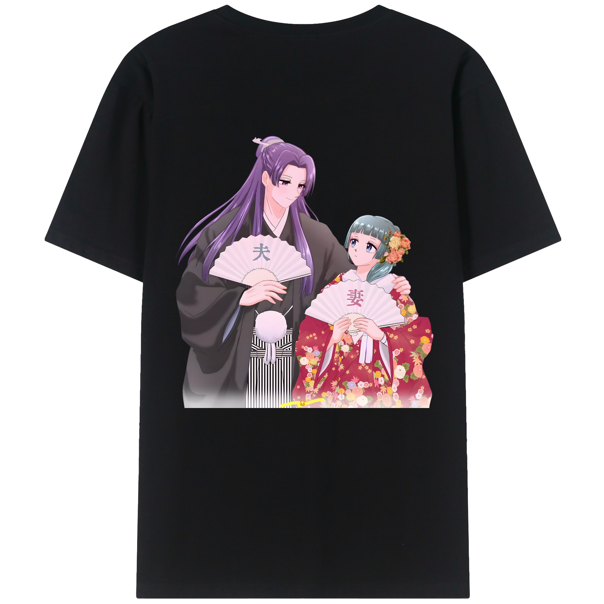 （画像用） 薬屋のひとりごと The Apothecary Diaries 綿100％ メンズ半袖Tシャツ（バックプリント） 通気性