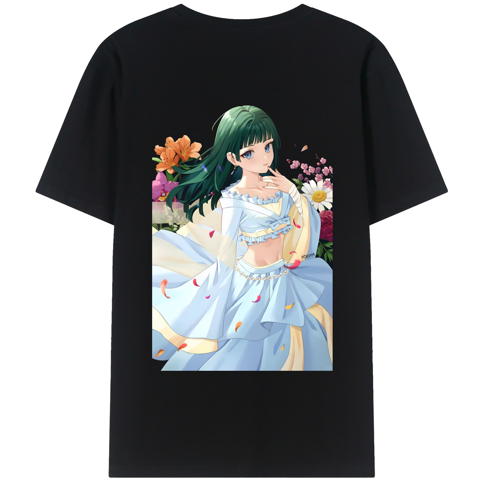 （画像用） 薬屋のひとりごと The Apothecary Diaries 綿100％ メンズ半袖Tシャツ（バックプリント） 通気性