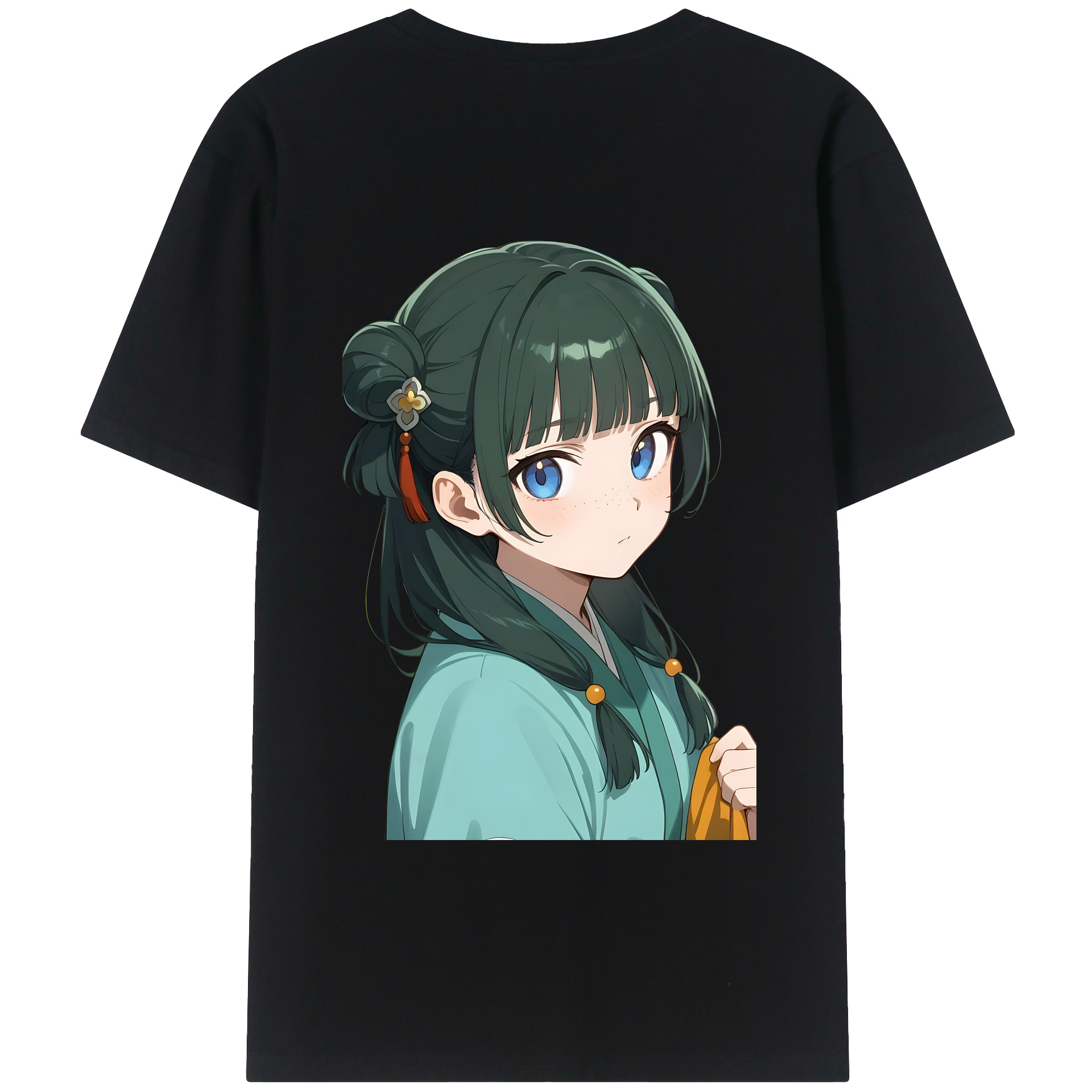 （画像用） 薬屋のひとりごと The Apothecary Diaries 綿100％ メンズ半袖Tシャツ（バックプリント） 通気性