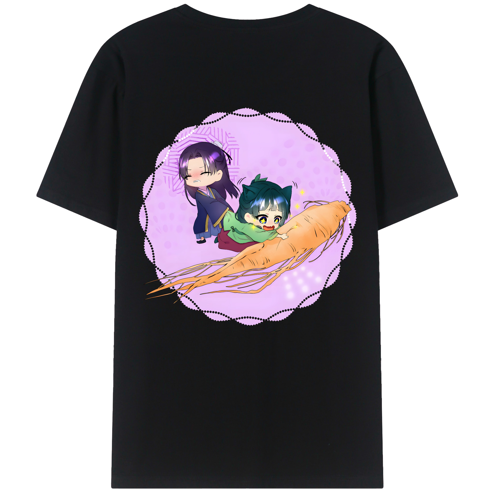 （画像用） 薬屋のひとりごと The Apothecary Diaries 綿100％ メンズ半袖Tシャツ（バックプリント） 通気性