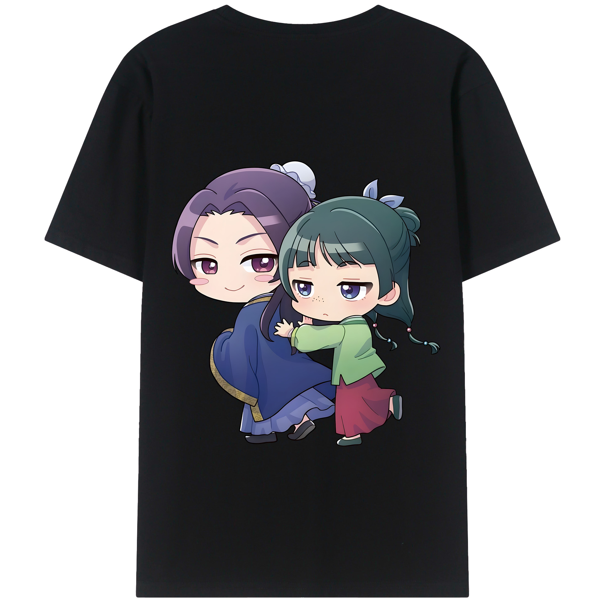 （画像用） 薬屋のひとりごと The Apothecary Diaries 綿100％ メンズ半袖Tシャツ（バックプリント） 通気性