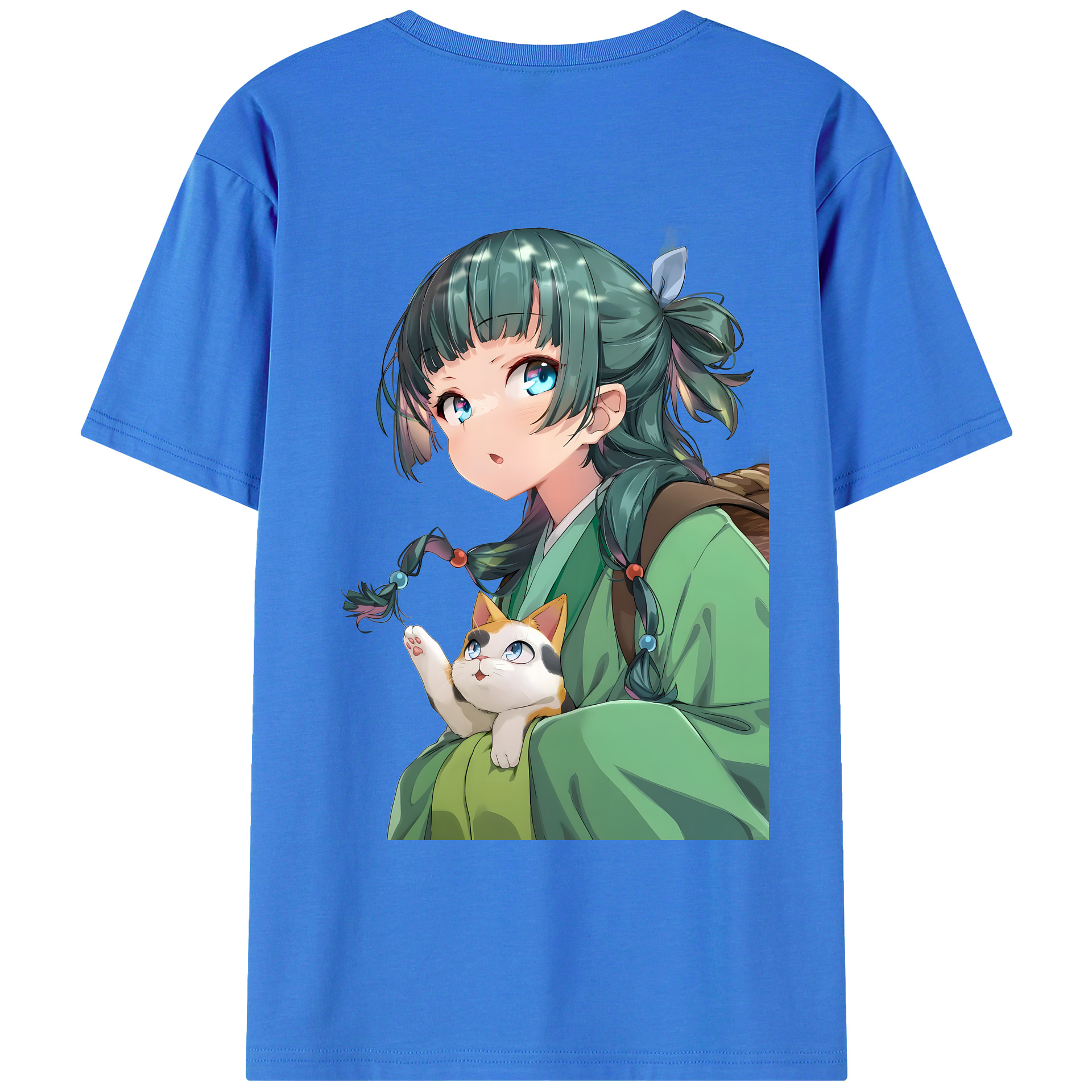 （画像用） 薬屋のひとりごと The Apothecary Diaries 綿100％ メンズ半袖Tシャツ（バックプリント） 通気性