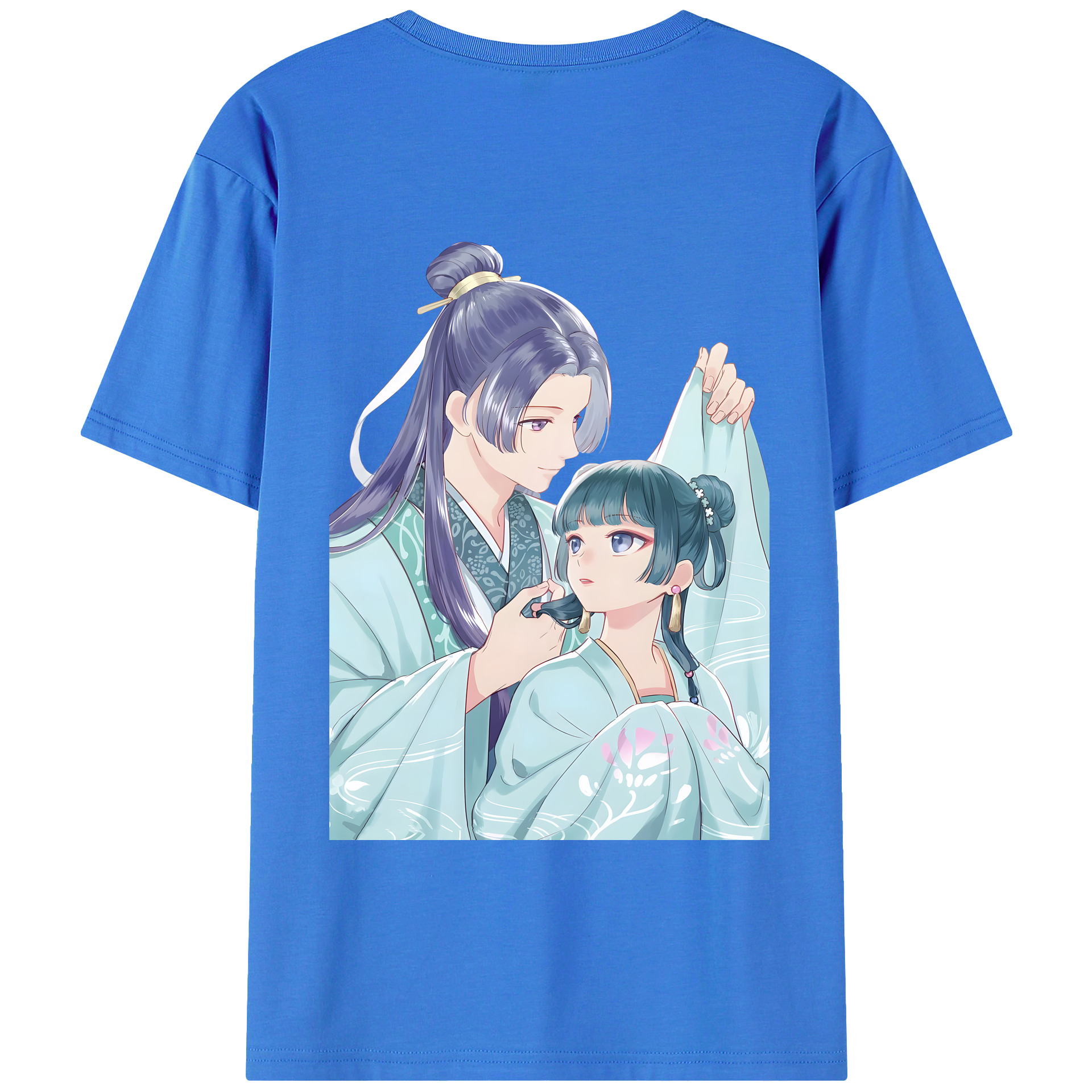 （画像用） 薬屋のひとりごと The Apothecary Diaries 綿100％ メンズ半袖Tシャツ（バックプリント） 通気性