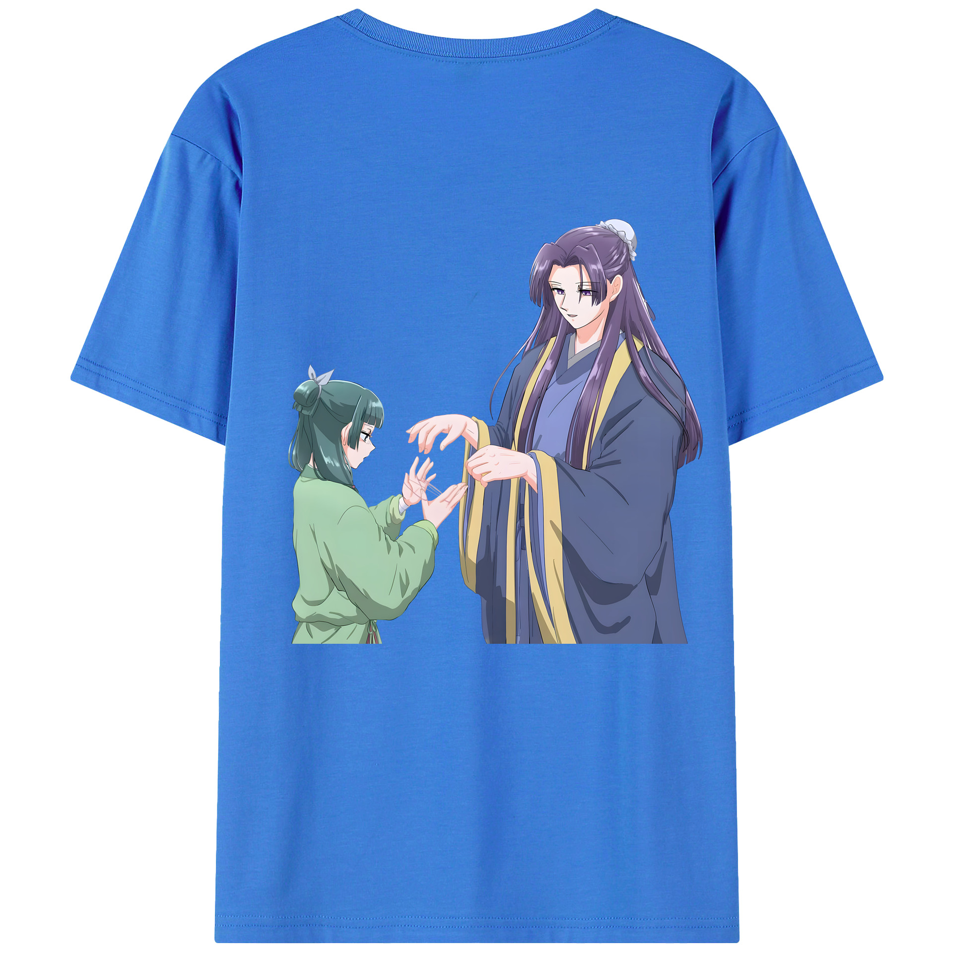 （画像用） 薬屋のひとりごと The Apothecary Diaries 綿100％ メンズ半袖Tシャツ（バックプリント） 通気性