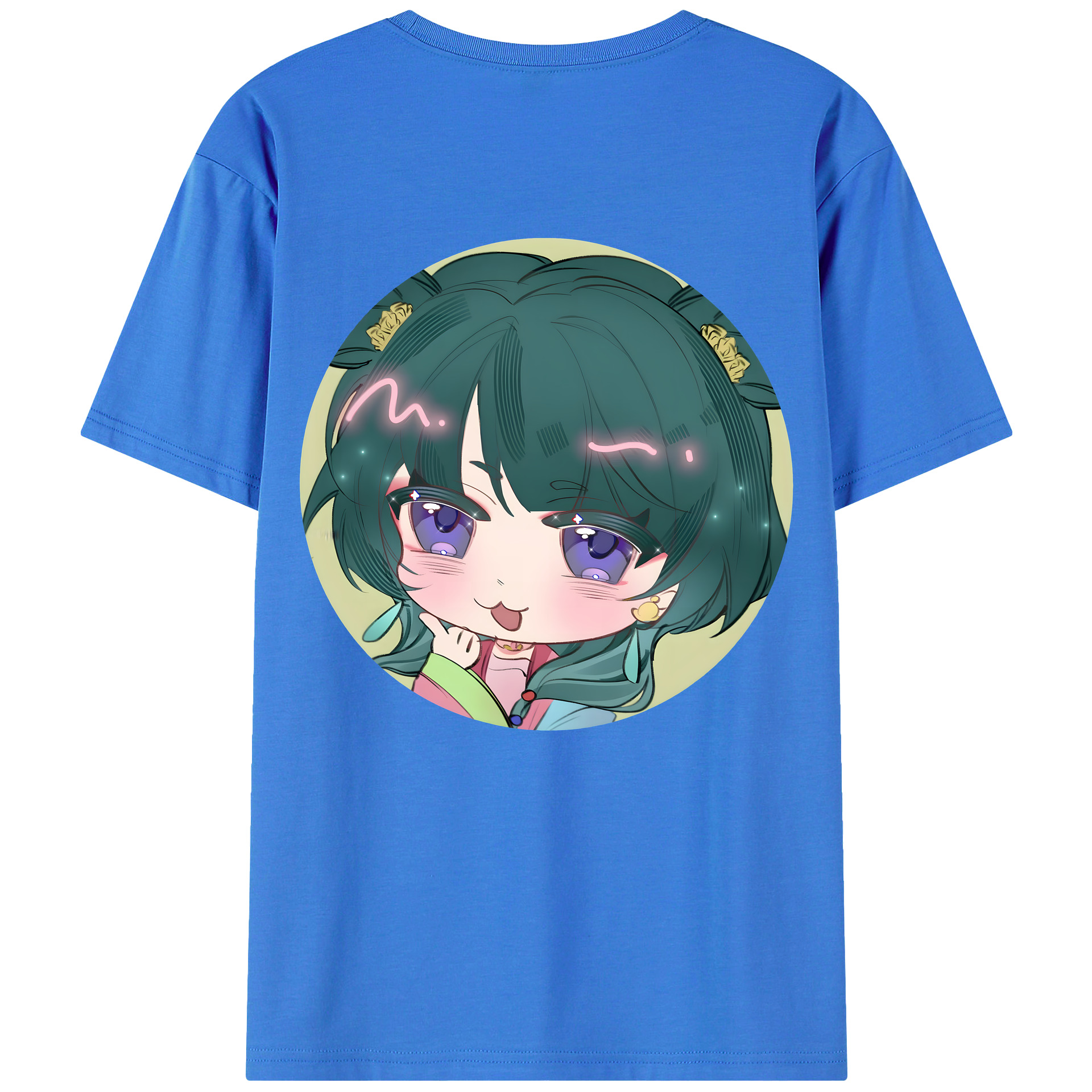 （画像用） 薬屋のひとりごと The Apothecary Diaries 綿100％ メンズ半袖Tシャツ（バックプリント） 通気性