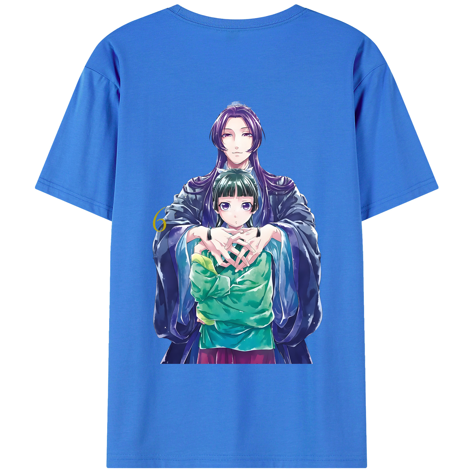 （画像用） 薬屋のひとりごと The Apothecary Diaries 綿100％ メンズ半袖Tシャツ（バックプリント） 通気性