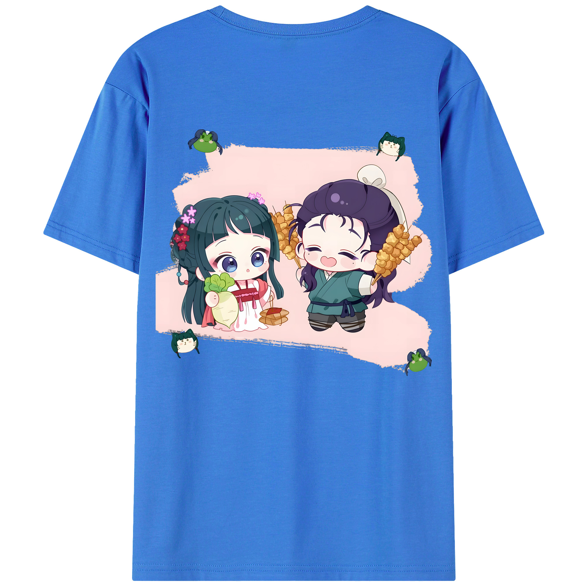 （画像用） 薬屋のひとりごと The Apothecary Diaries 綿100％ メンズ半袖Tシャツ（バックプリント） 通気性