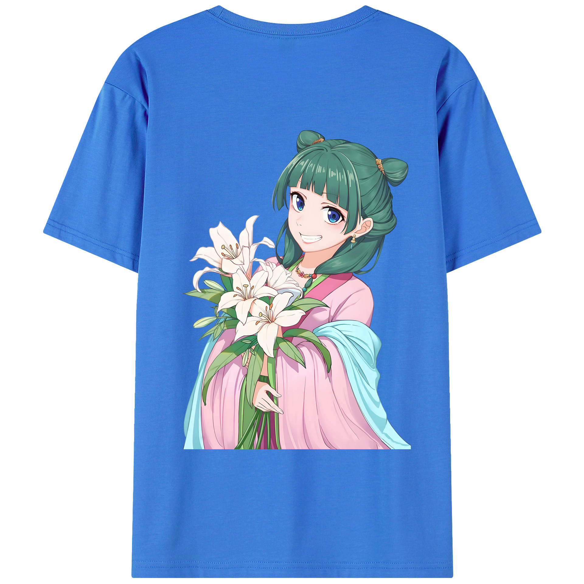 （画像用） 薬屋のひとりごと The Apothecary Diaries 綿100％ メンズ半袖Tシャツ（バックプリント） 通気性