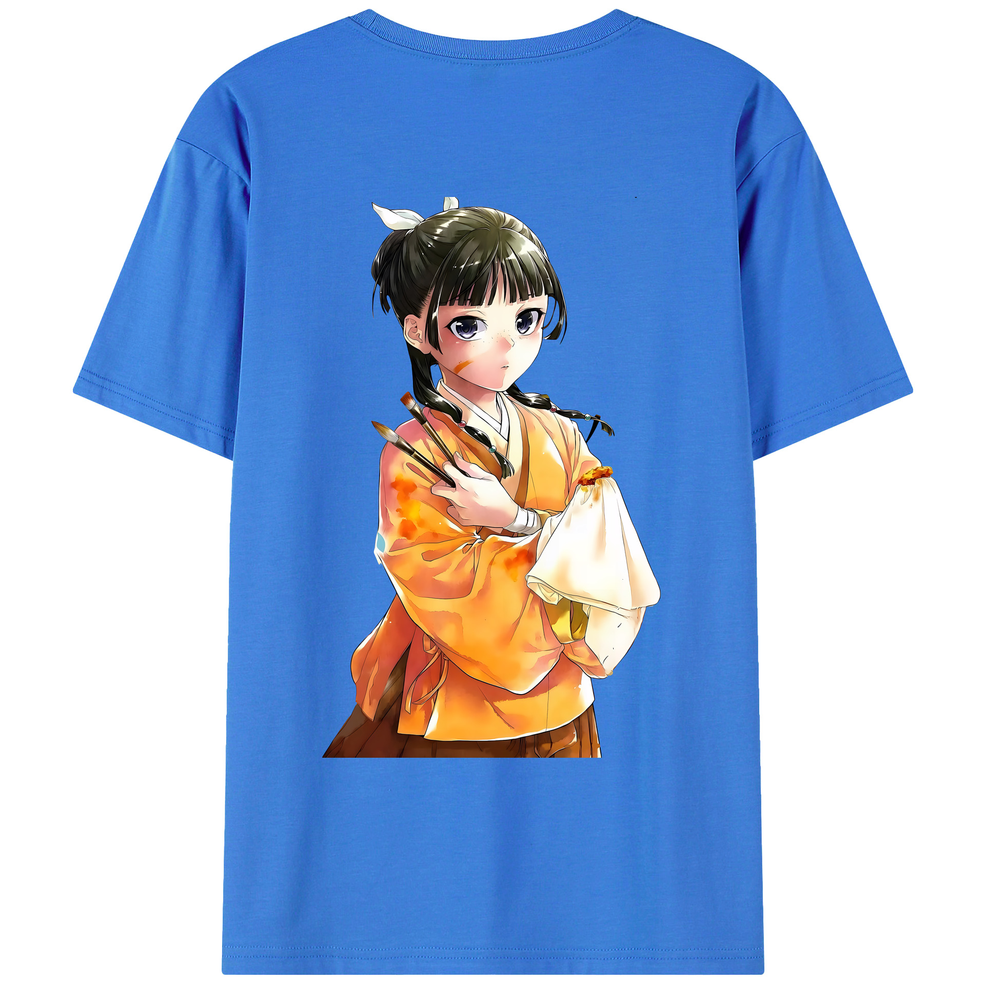 （画像用） 薬屋のひとりごと The Apothecary Diaries 綿100％ メンズ半袖Tシャツ（バックプリント） 通気性