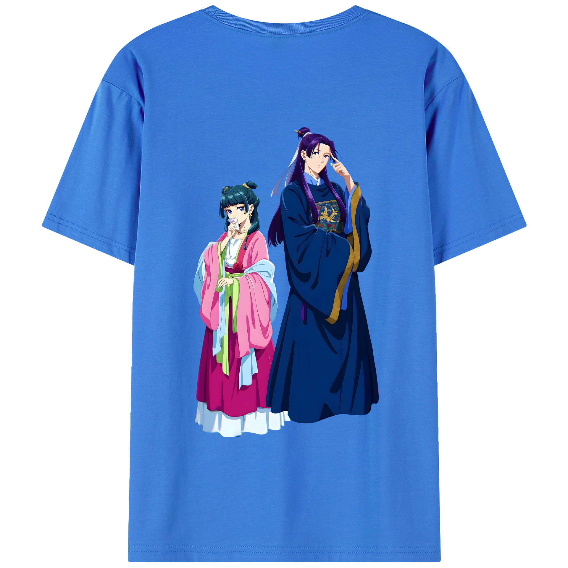 （画像用） 薬屋のひとりごと The Apothecary Diaries 綿100％ メンズ半袖Tシャツ（バックプリント） 通気性