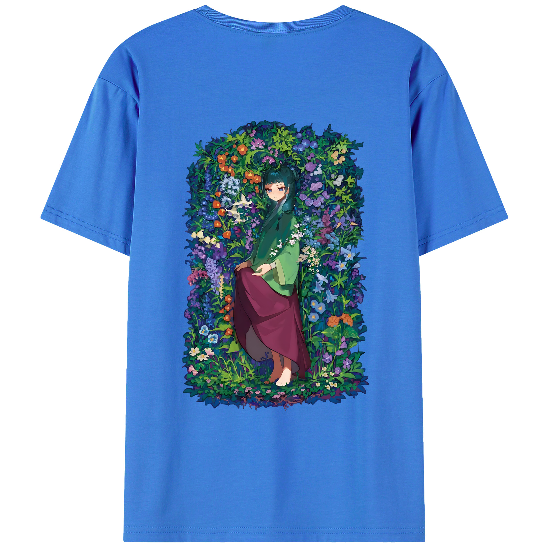 （画像用） 薬屋のひとりごと The Apothecary Diaries 綿100％ メンズ半袖Tシャツ（バックプリント） 通気性