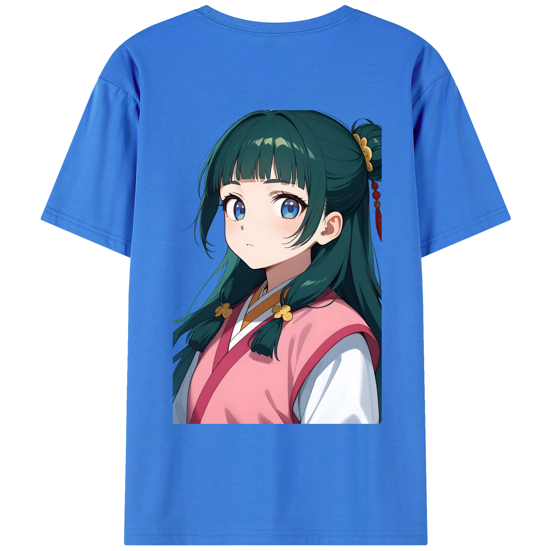 （画像用） 薬屋のひとりごと The Apothecary Diaries 綿100％ メンズ半袖Tシャツ（バックプリント） 通気性