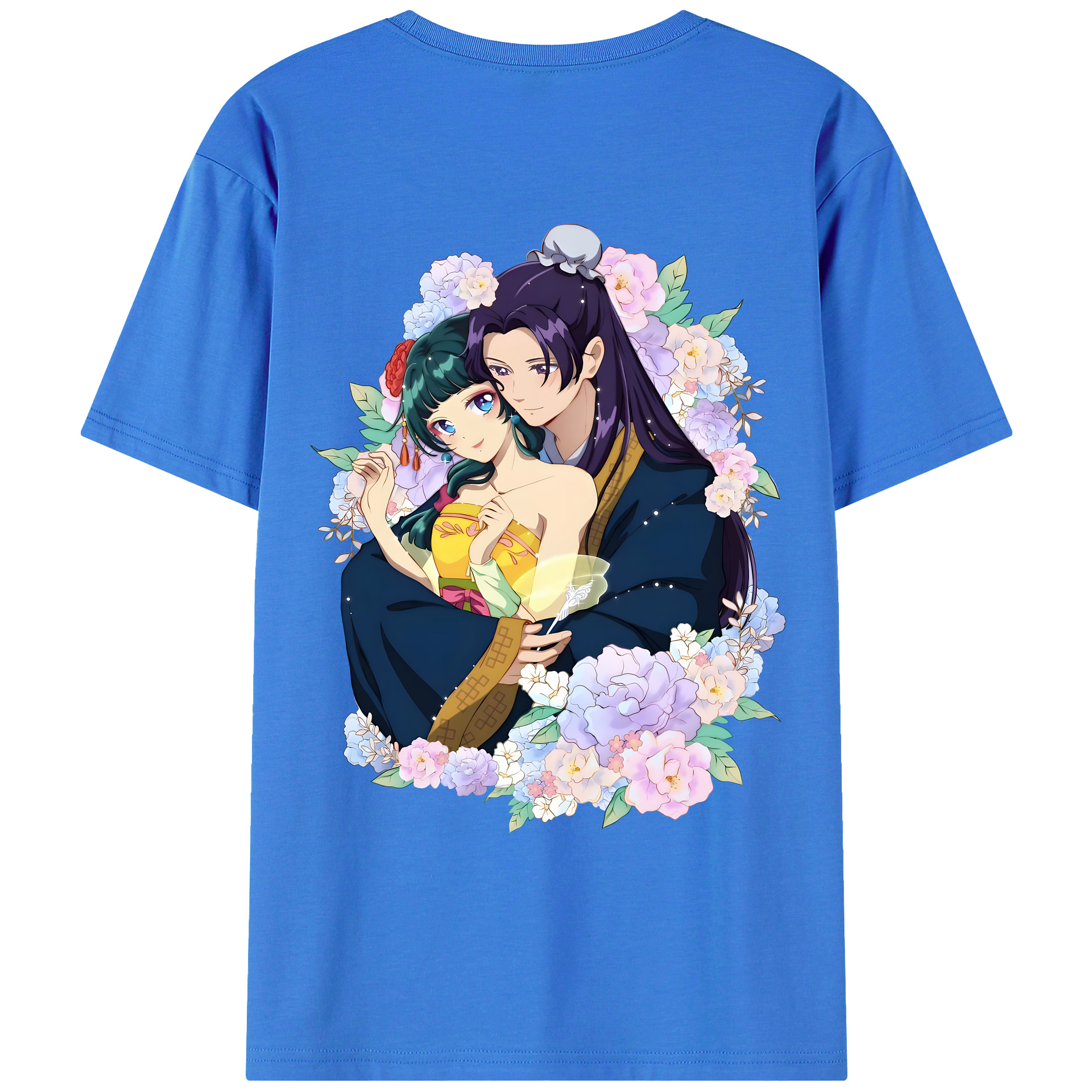（画像用） 薬屋のひとりごと The Apothecary Diaries 綿100％ メンズ半袖Tシャツ（バックプリント） 通気性