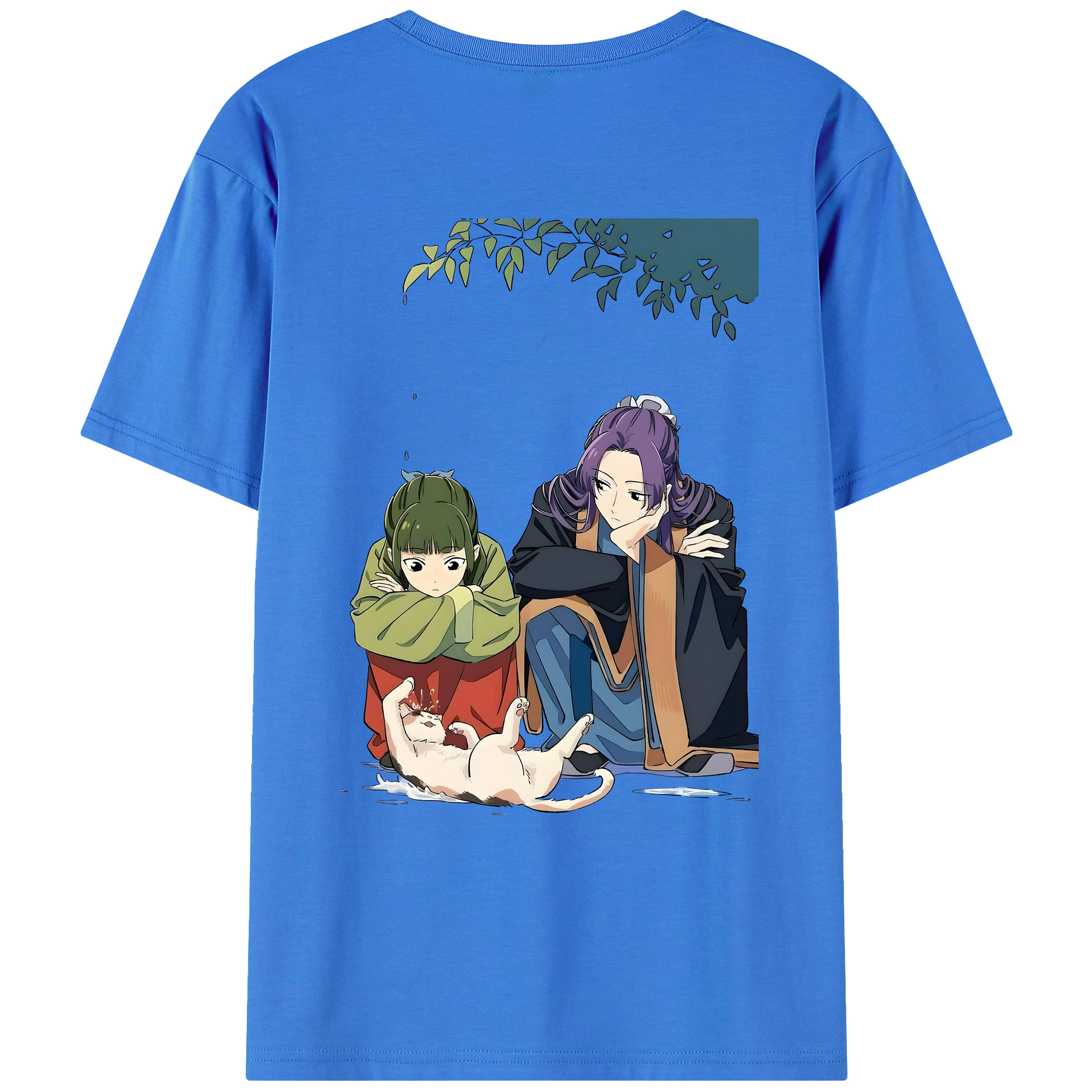 （画像用） 薬屋のひとりごと The Apothecary Diaries 綿100％ メンズ半袖Tシャツ（バックプリント） 通気性