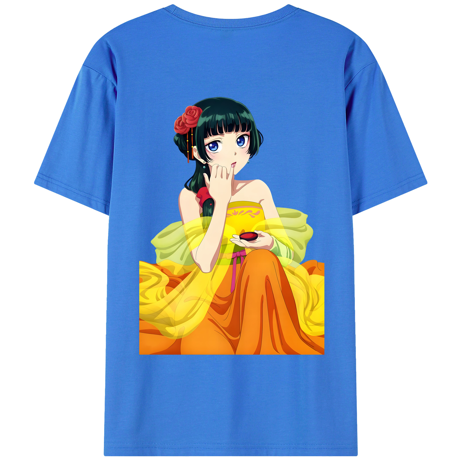 （画像用） 薬屋のひとりごと The Apothecary Diaries 綿100％ メンズ半袖Tシャツ（バックプリント） 通気性