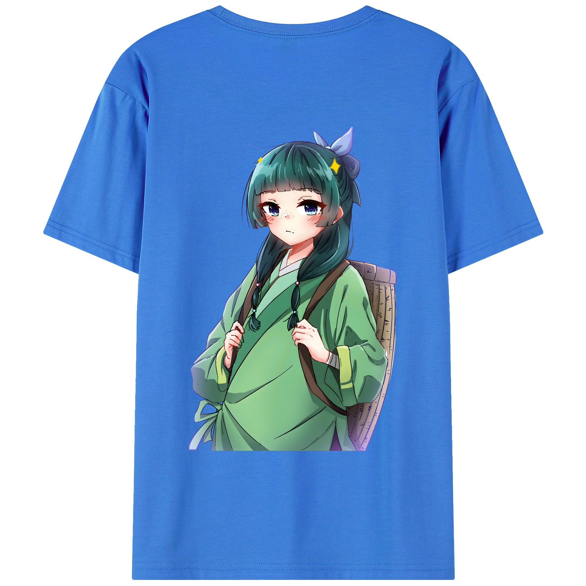 （画像用） 薬屋のひとりごと The Apothecary Diaries 綿100％ メンズ半袖Tシャツ（バックプリント） 通気性