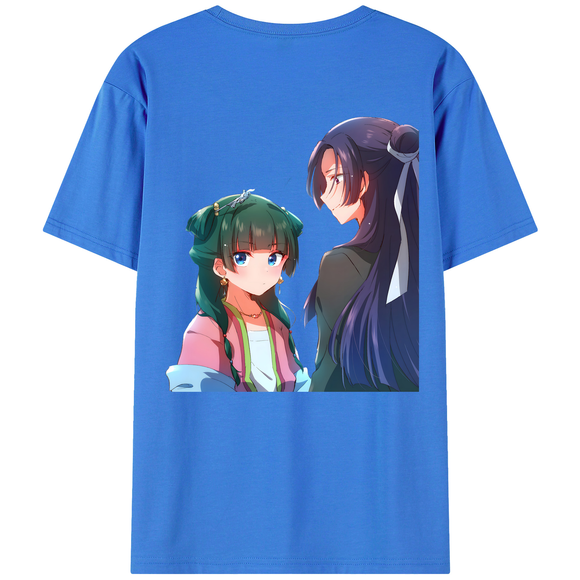 （画像用） 薬屋のひとりごと The Apothecary Diaries 綿100％ メンズ半袖Tシャツ（バックプリント） 通気性