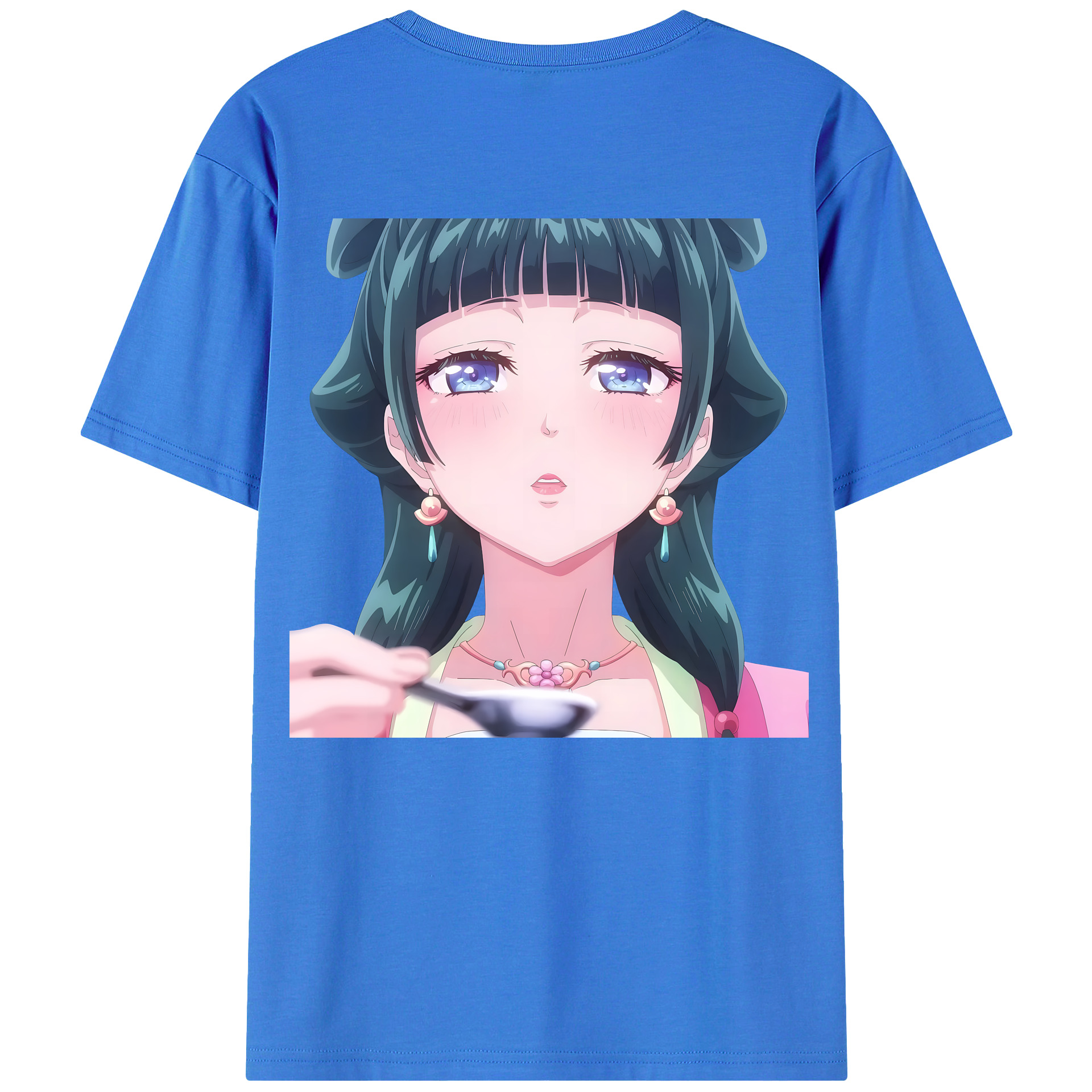 （画像用） 薬屋のひとりごと The Apothecary Diaries 綿100％ メンズ半袖Tシャツ（バックプリント） 通気性