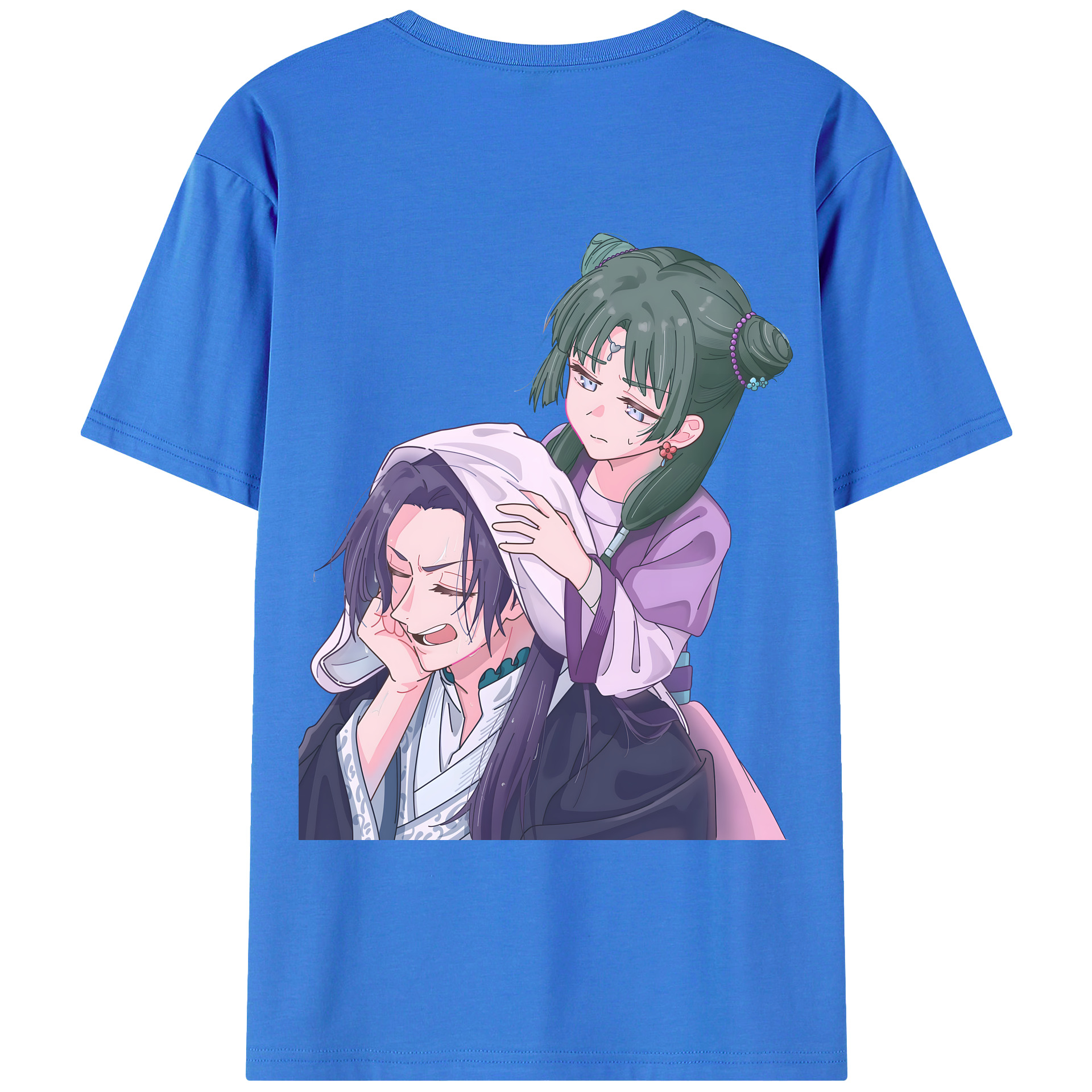 （画像用） 薬屋のひとりごと The Apothecary Diaries 綿100％ メンズ半袖Tシャツ（バックプリント） 通気性