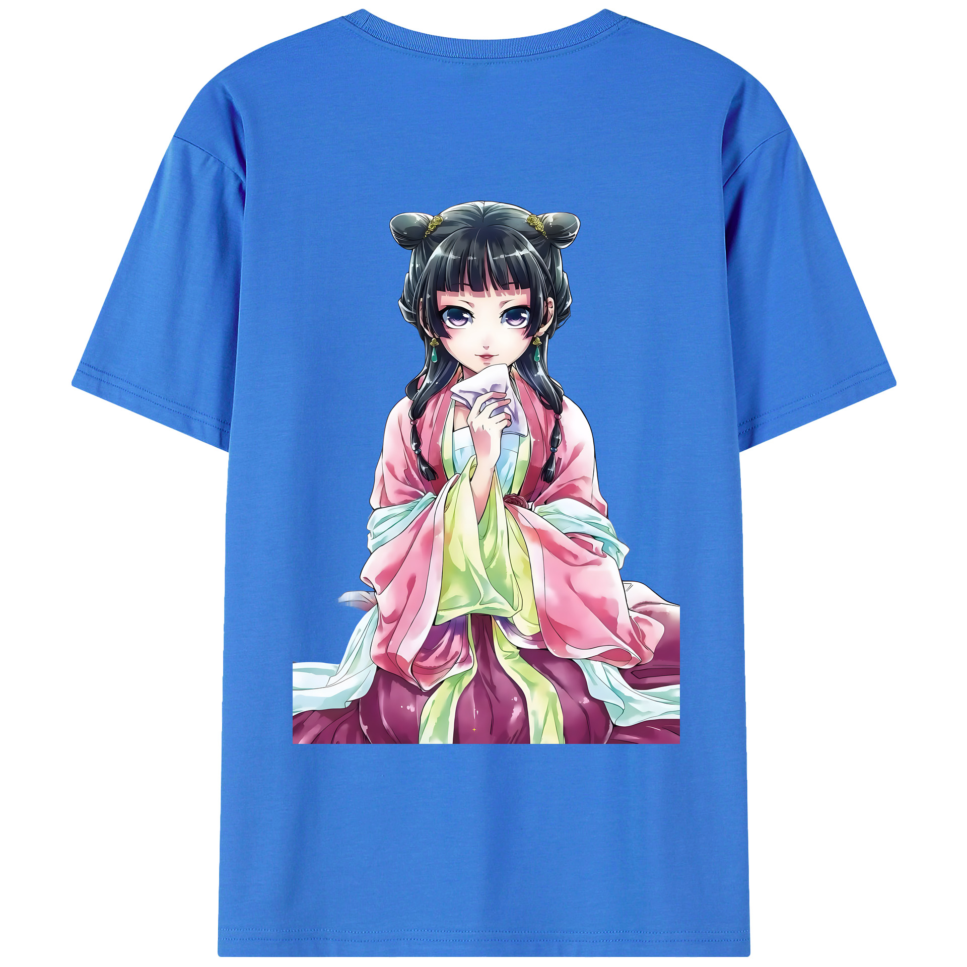 （画像用） 薬屋のひとりごと The Apothecary Diaries 綿100％ メンズ半袖Tシャツ（バックプリント） 通気性