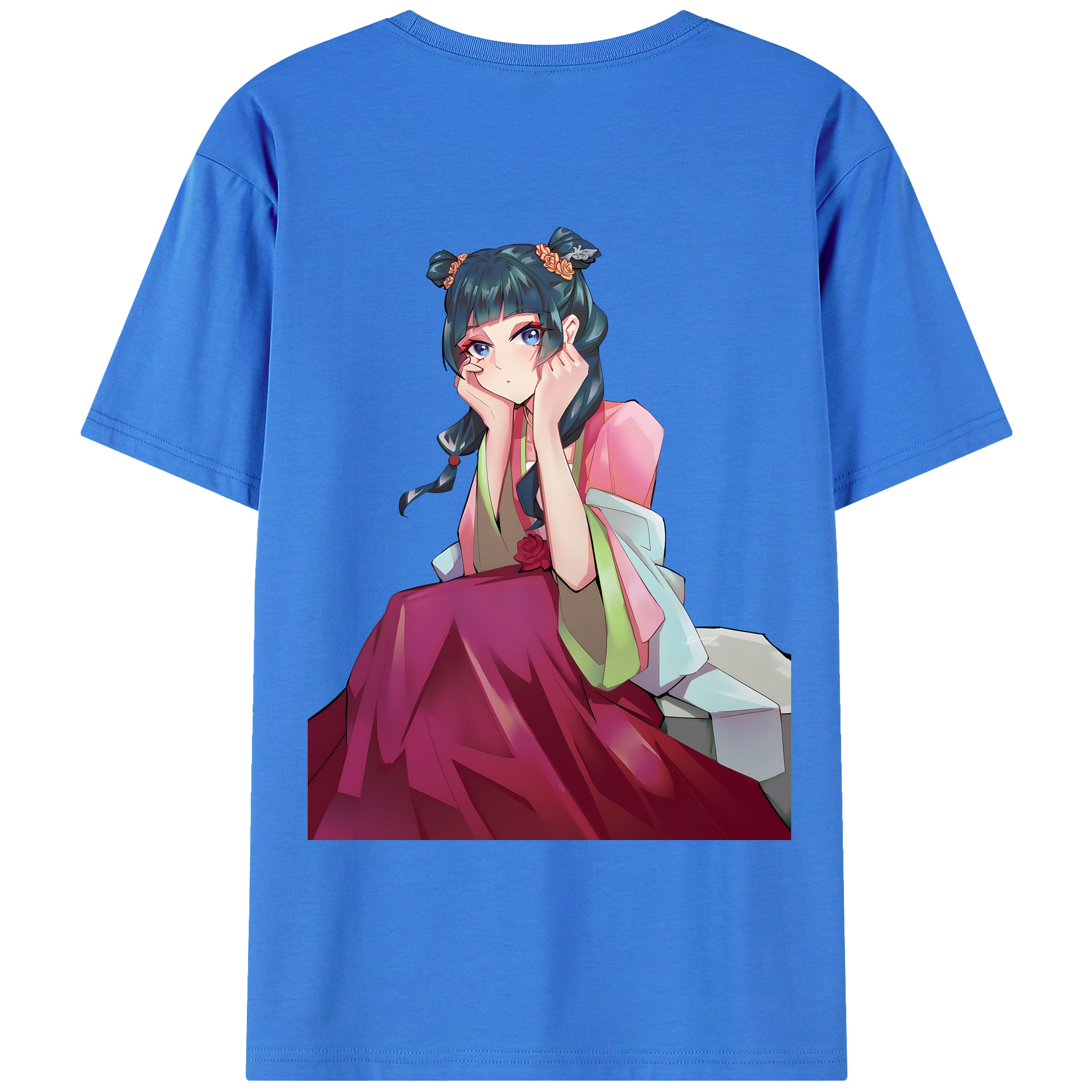 （画像用） 薬屋のひとりごと The Apothecary Diaries 綿100％ メンズ半袖Tシャツ（バックプリント） 通気性