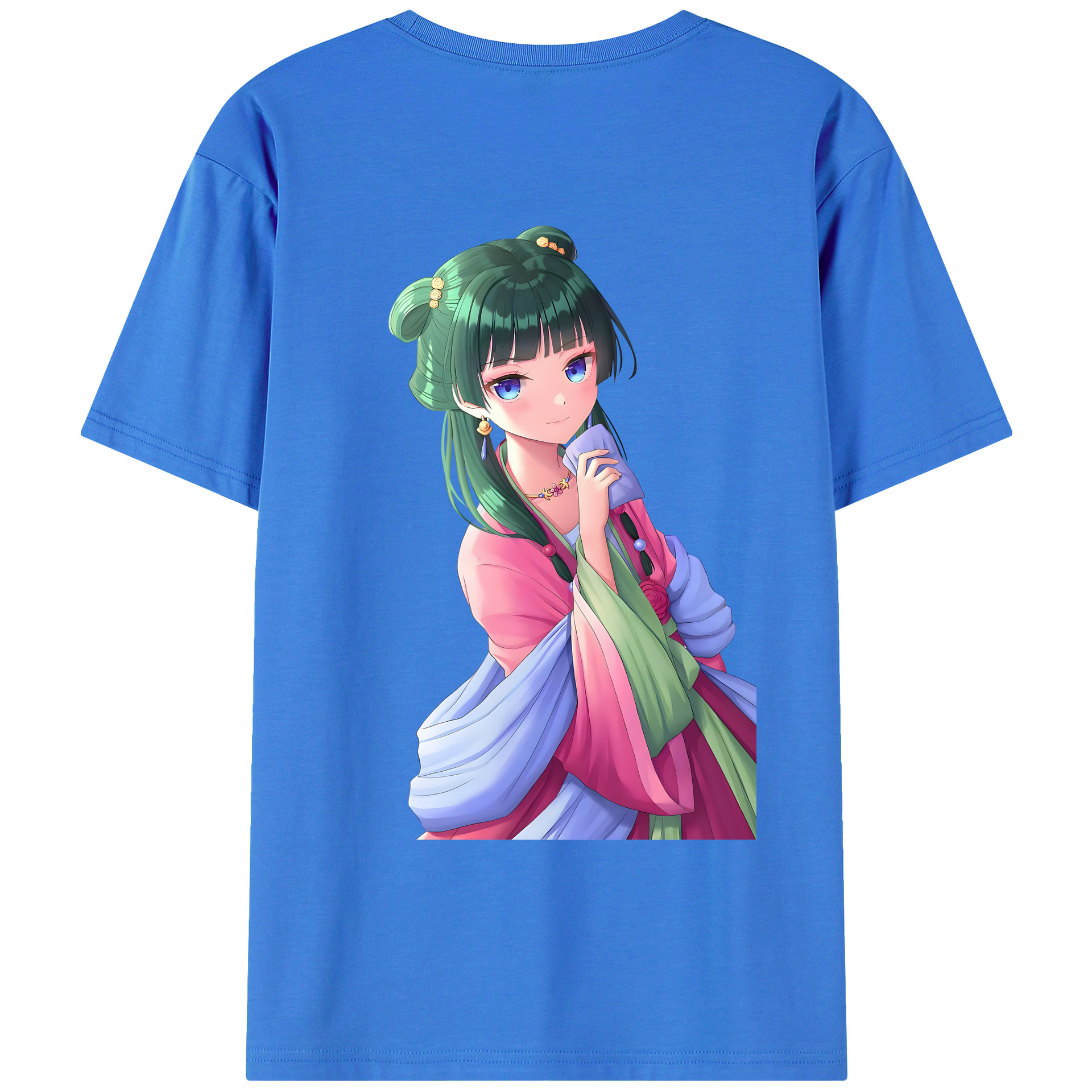 （画像用） 薬屋のひとりごと The Apothecary Diaries 綿100％ メンズ半袖Tシャツ（バックプリント） 通気性