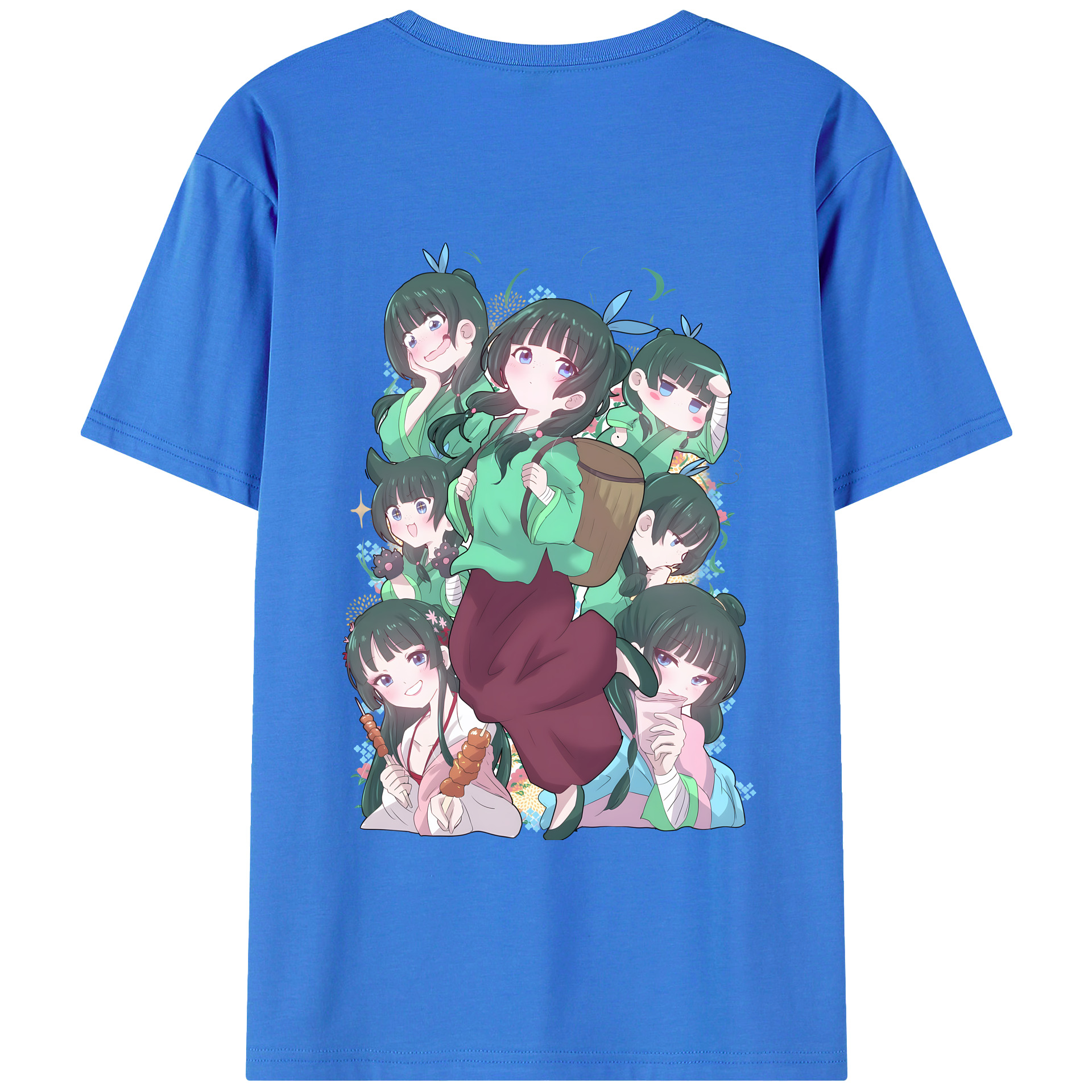 （画像用） 薬屋のひとりごと The Apothecary Diaries 綿100％ メンズ半袖Tシャツ（バックプリント） 通気性