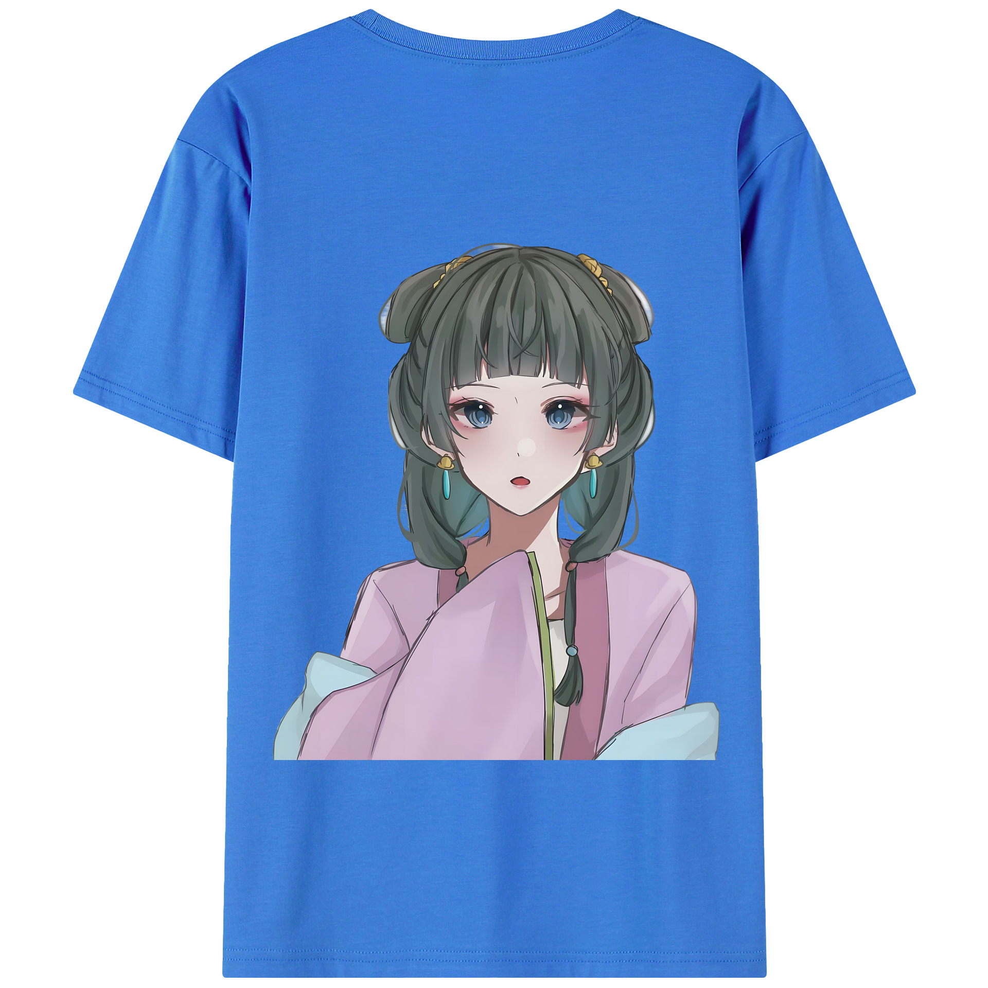 （画像用） 薬屋のひとりごと The Apothecary Diaries 綿100％ メンズ半袖Tシャツ（バックプリント） 通気性