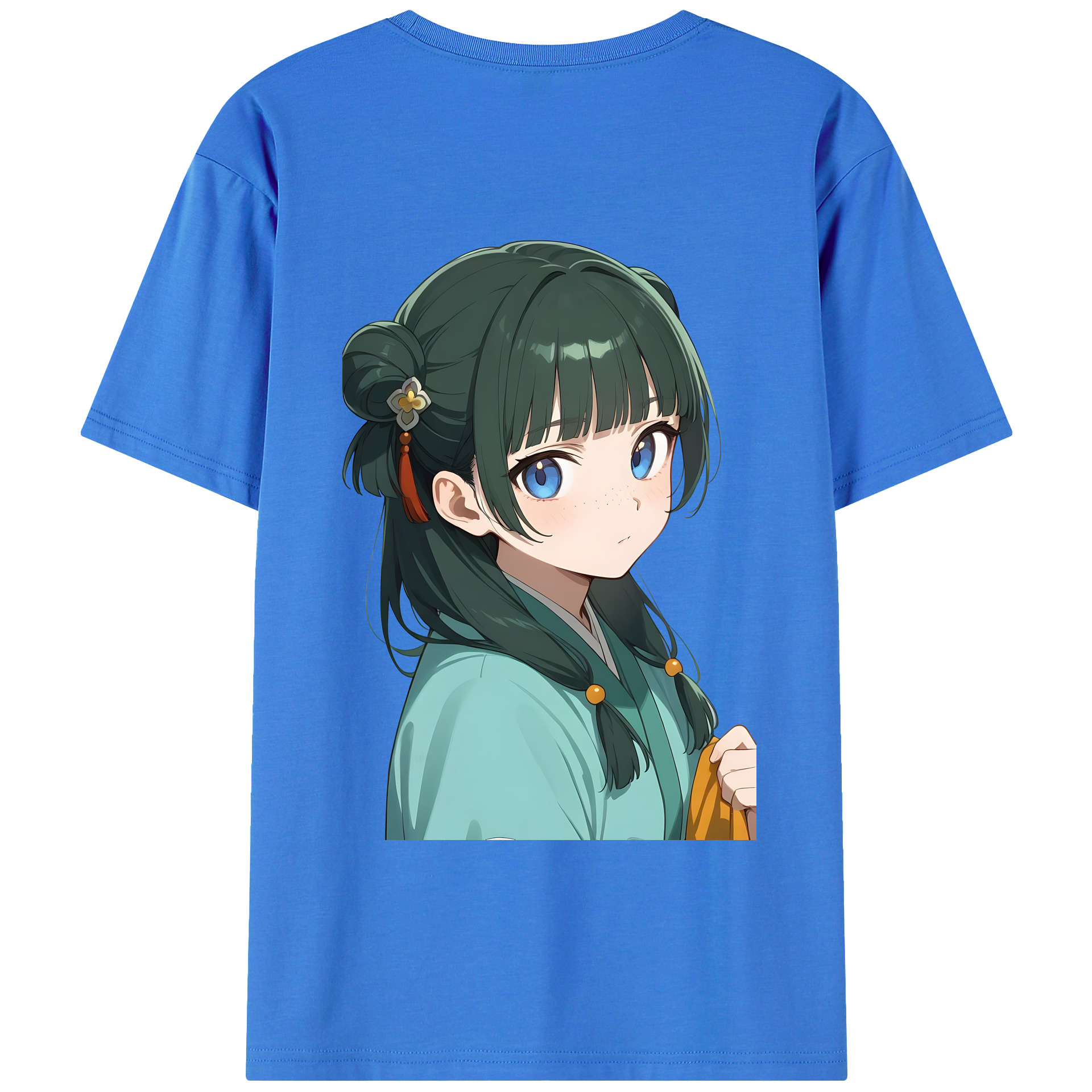 （画像用） 薬屋のひとりごと The Apothecary Diaries 綿100％ メンズ半袖Tシャツ（バックプリント） 通気性