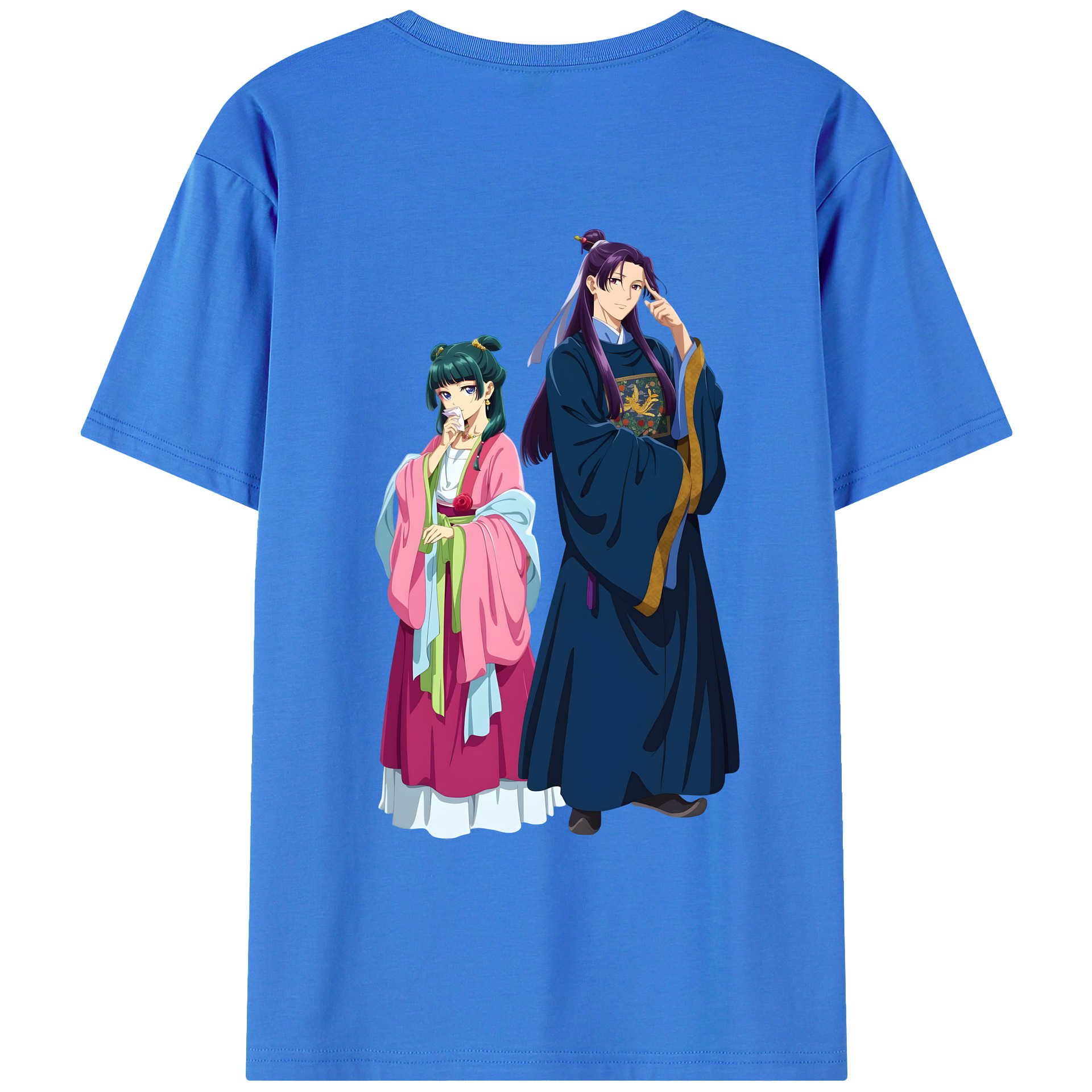 （画像用） 薬屋のひとりごと The Apothecary Diaries 綿100％ メンズ半袖Tシャツ（バックプリント） 通気性