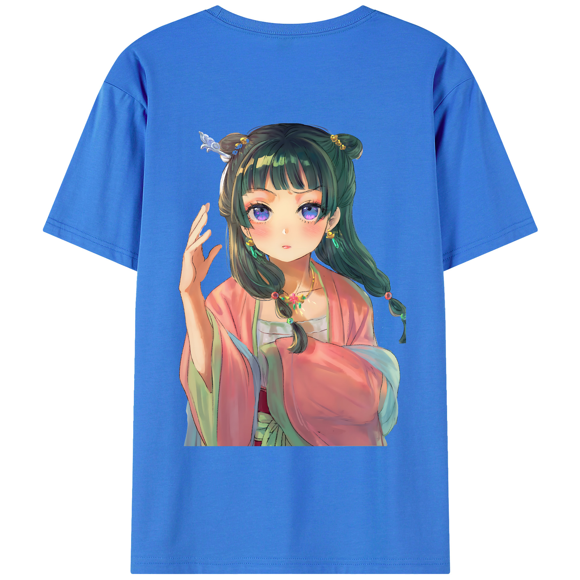 （画像用） 薬屋のひとりごと The Apothecary Diaries 綿100％ メンズ半袖Tシャツ（バックプリント） 通気性