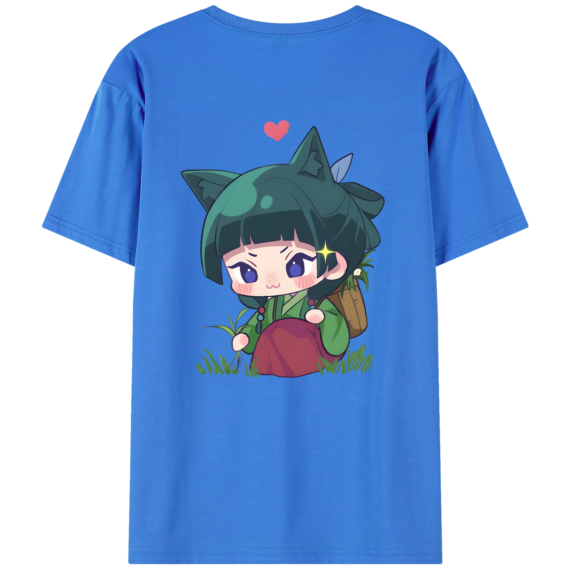 （画像用） 薬屋のひとりごと The Apothecary Diaries 綿100％ メンズ半袖Tシャツ（バックプリント） 通気性