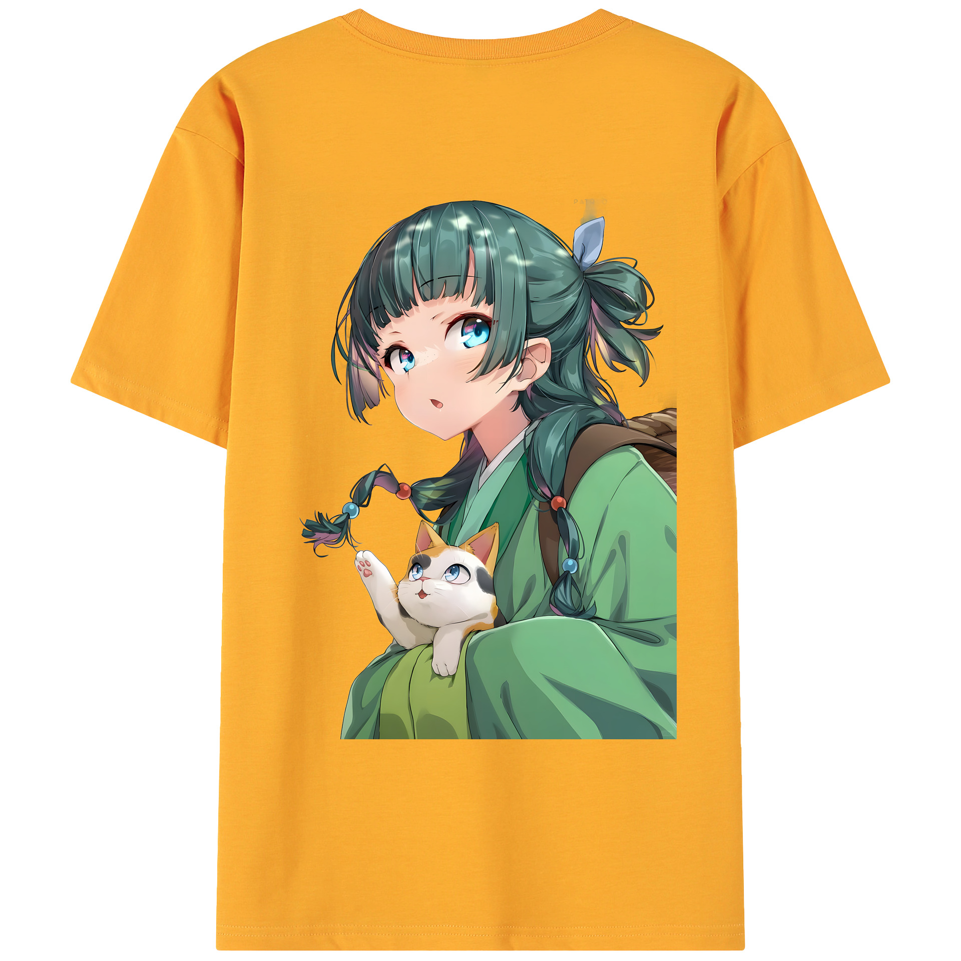 （画像用） 薬屋のひとりごと The Apothecary Diaries 綿100％ メンズ半袖Tシャツ（バックプリント） 通気性