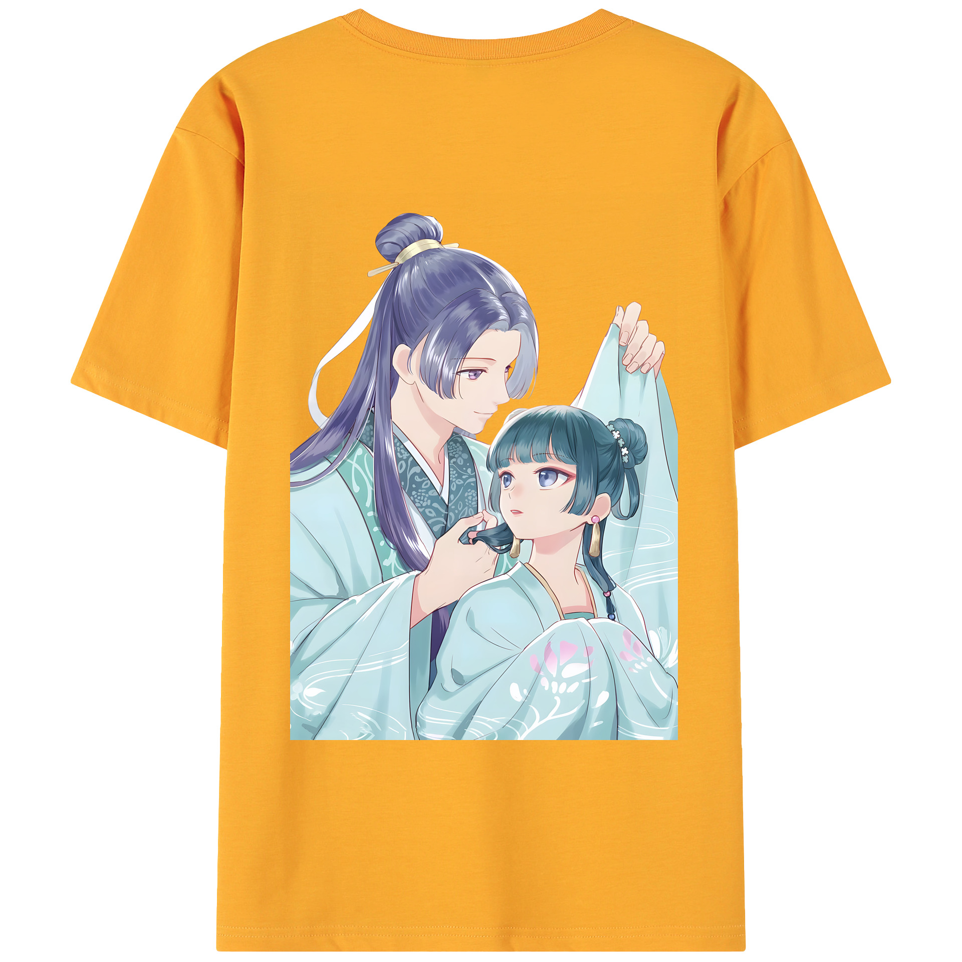 （画像用） 薬屋のひとりごと The Apothecary Diaries 綿100％ メンズ半袖Tシャツ（バックプリント） 通気性