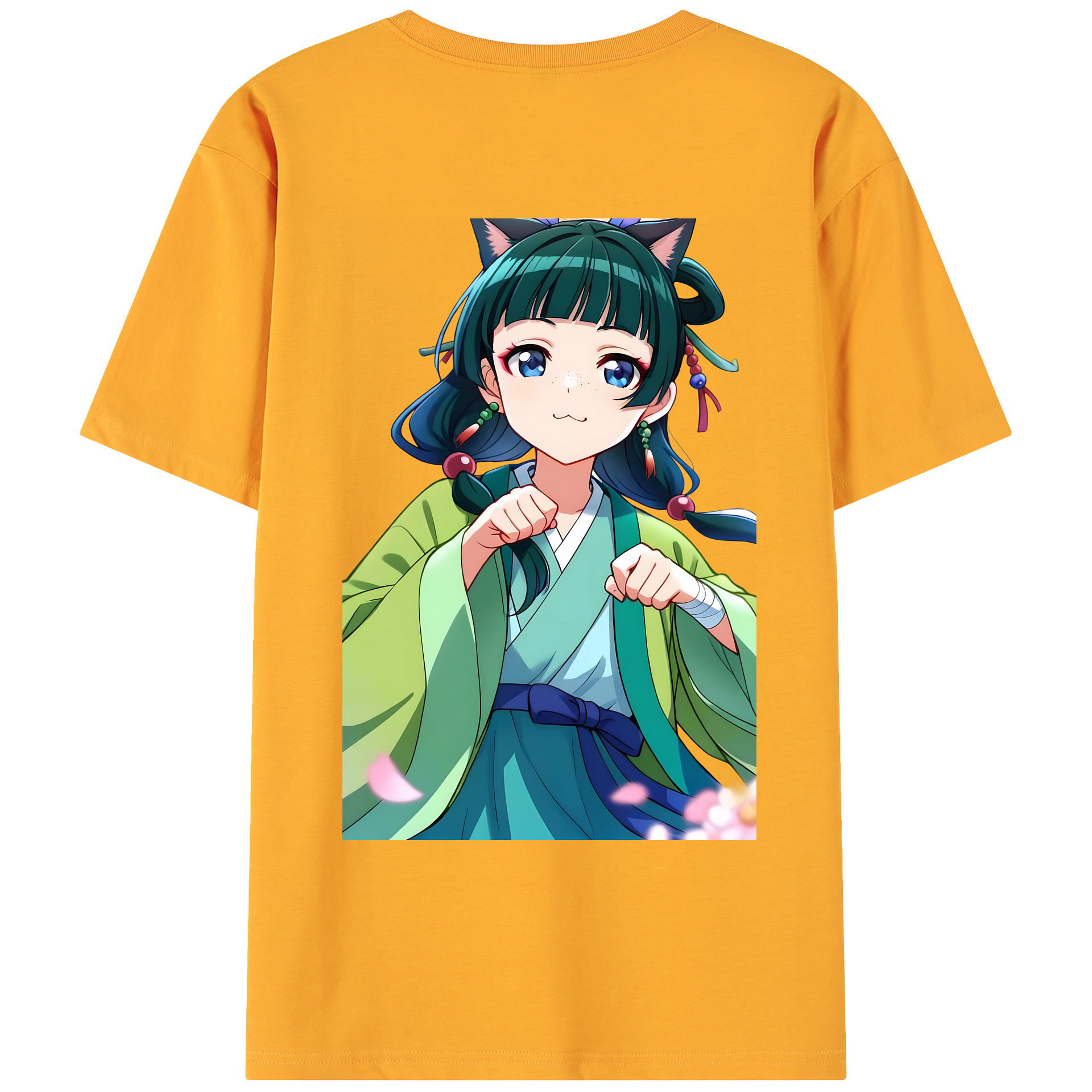 （画像用） 薬屋のひとりごと The Apothecary Diaries 綿100％ メンズ半袖Tシャツ（バックプリント） 通気性