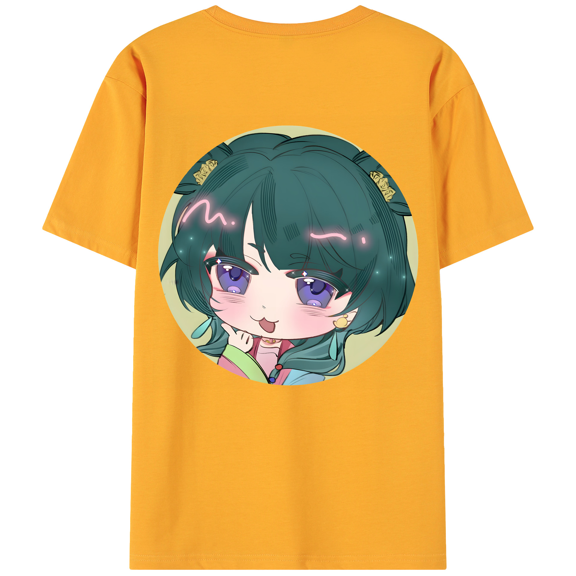 （画像用） 薬屋のひとりごと The Apothecary Diaries 綿100％ メンズ半袖Tシャツ（バックプリント） 通気性