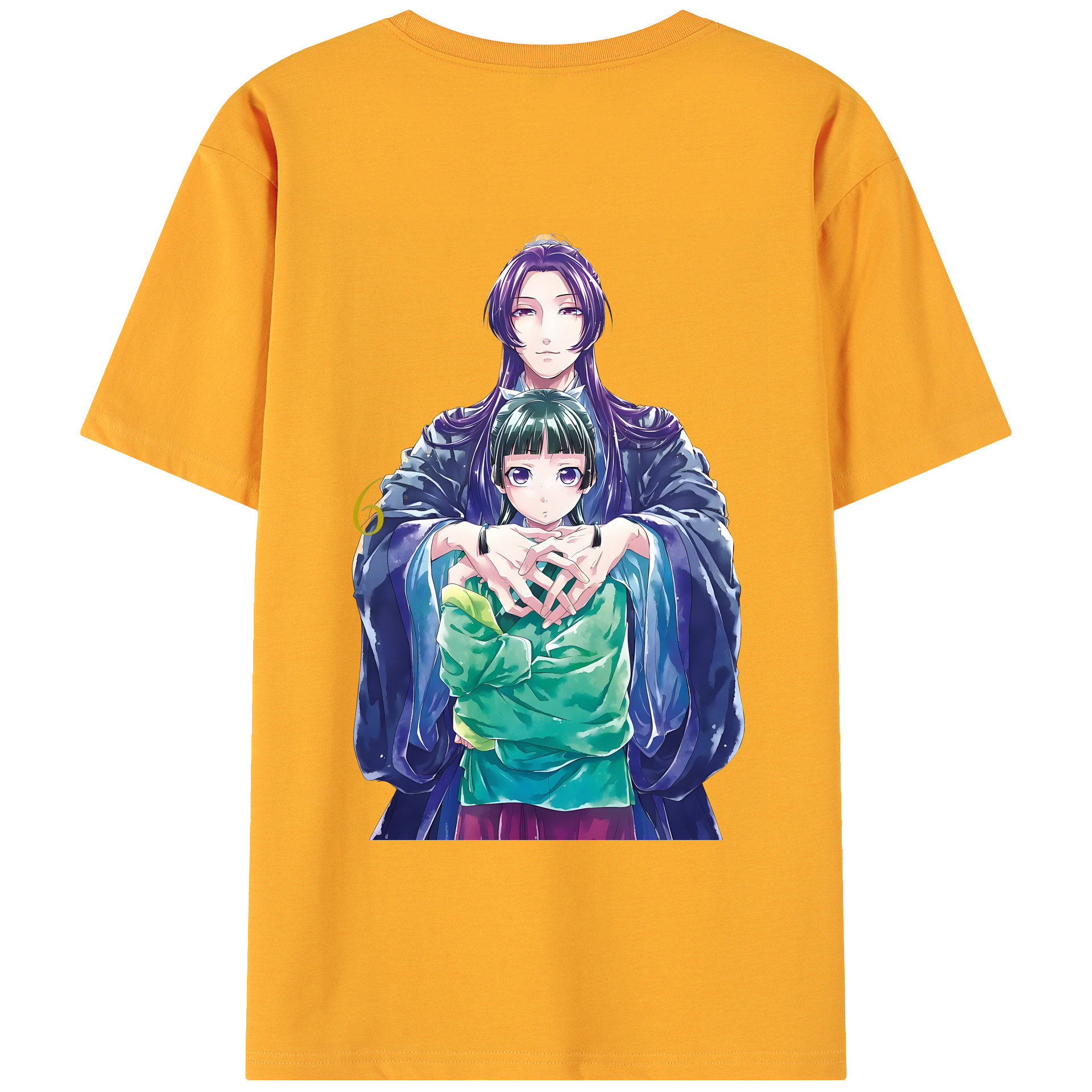 （画像用） 薬屋のひとりごと The Apothecary Diaries 綿100％ メンズ半袖Tシャツ（バックプリント） 通気性