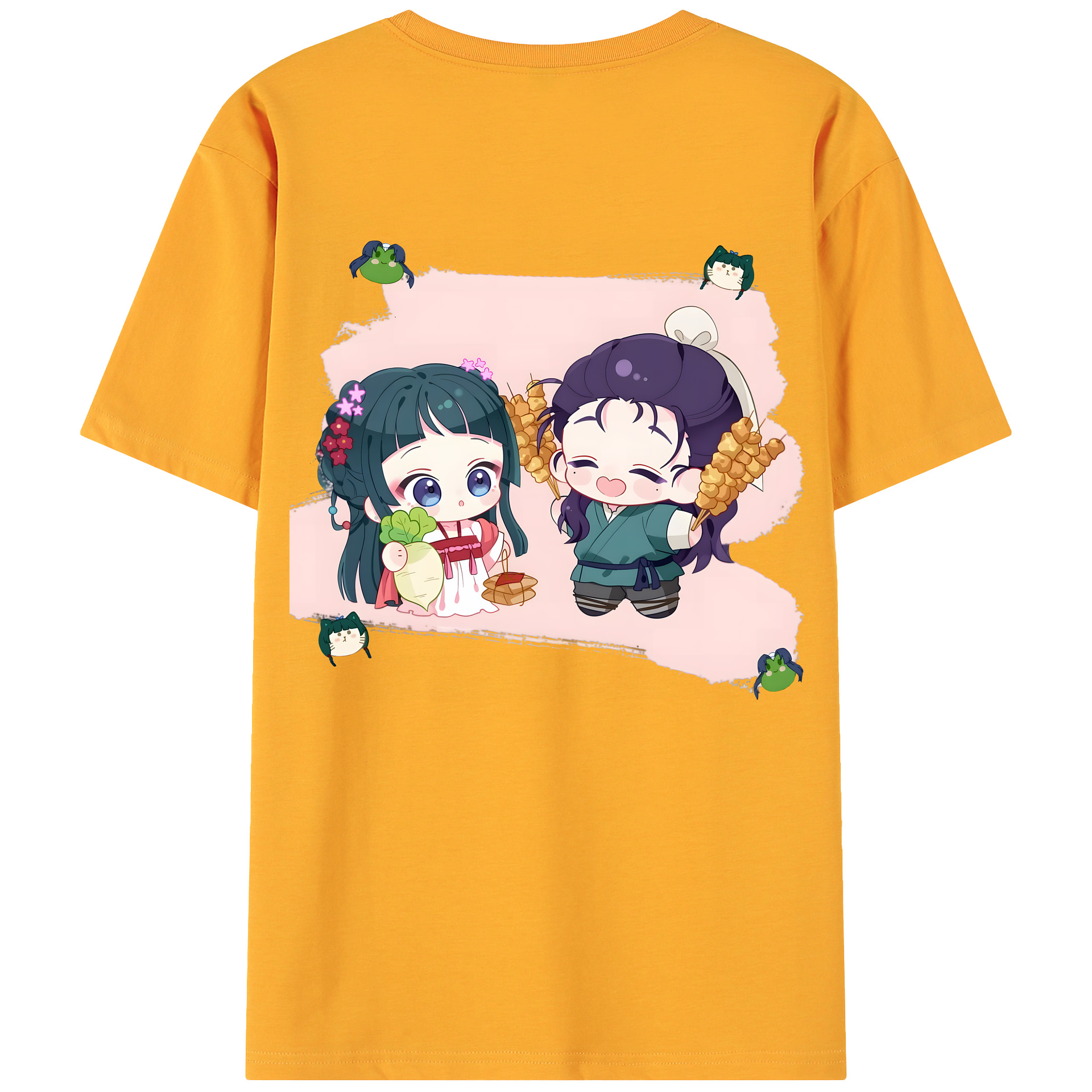 （画像用） 薬屋のひとりごと The Apothecary Diaries 綿100％ メンズ半袖Tシャツ（バックプリント） 通気性