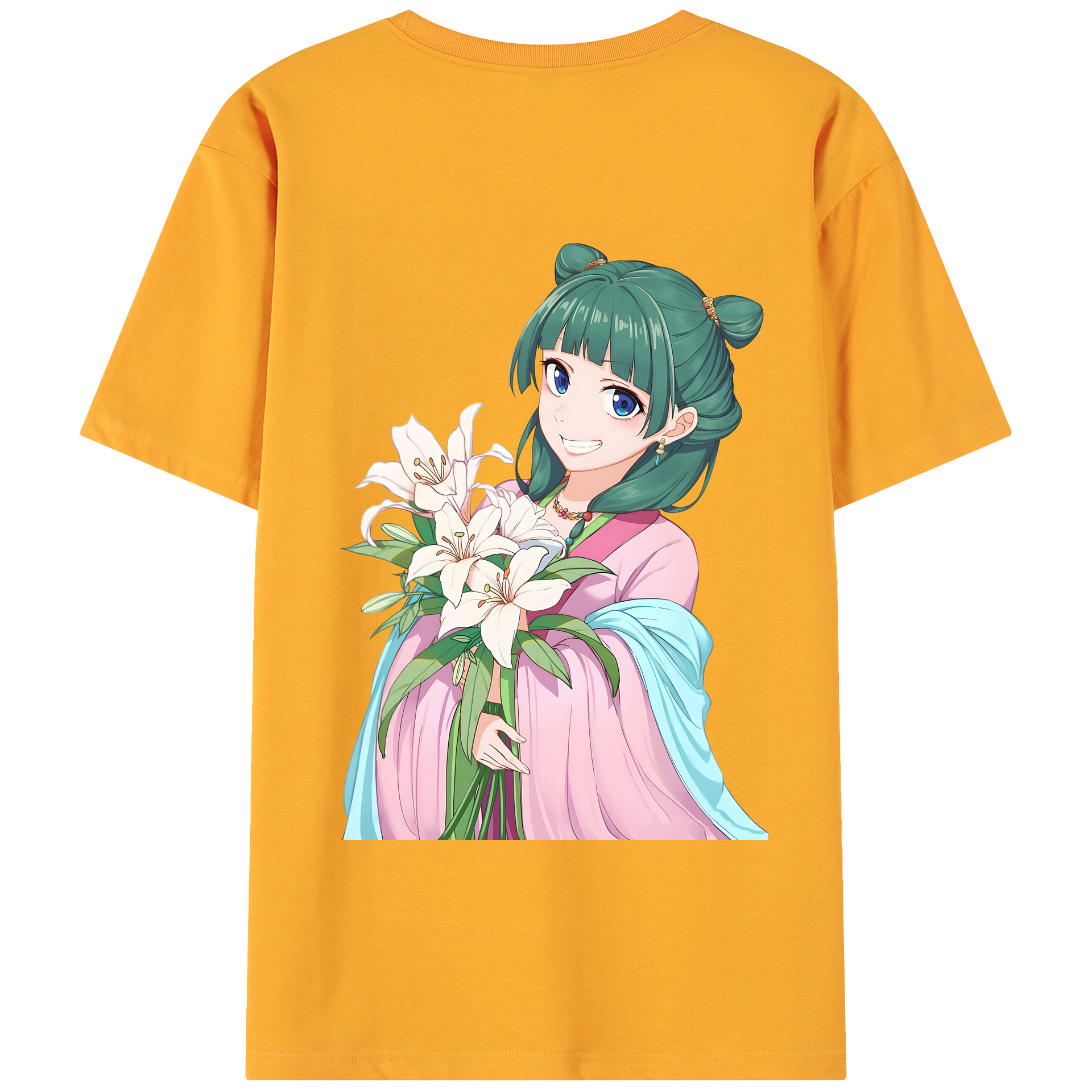 （画像用） 薬屋のひとりごと The Apothecary Diaries 綿100％ メンズ半袖Tシャツ（バックプリント） 通気性