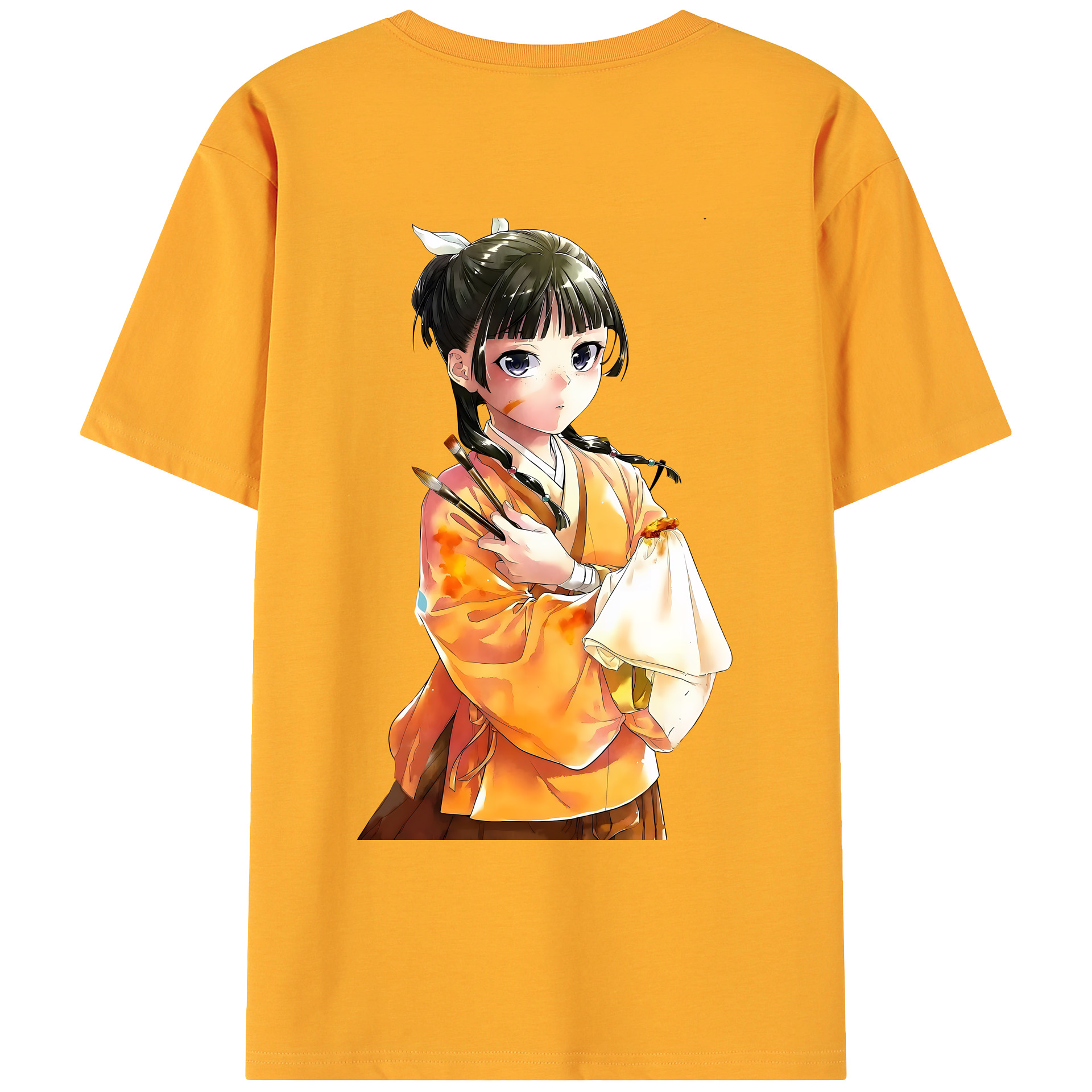 （画像用） 薬屋のひとりごと The Apothecary Diaries 綿100％ メンズ半袖Tシャツ（バックプリント） 通気性