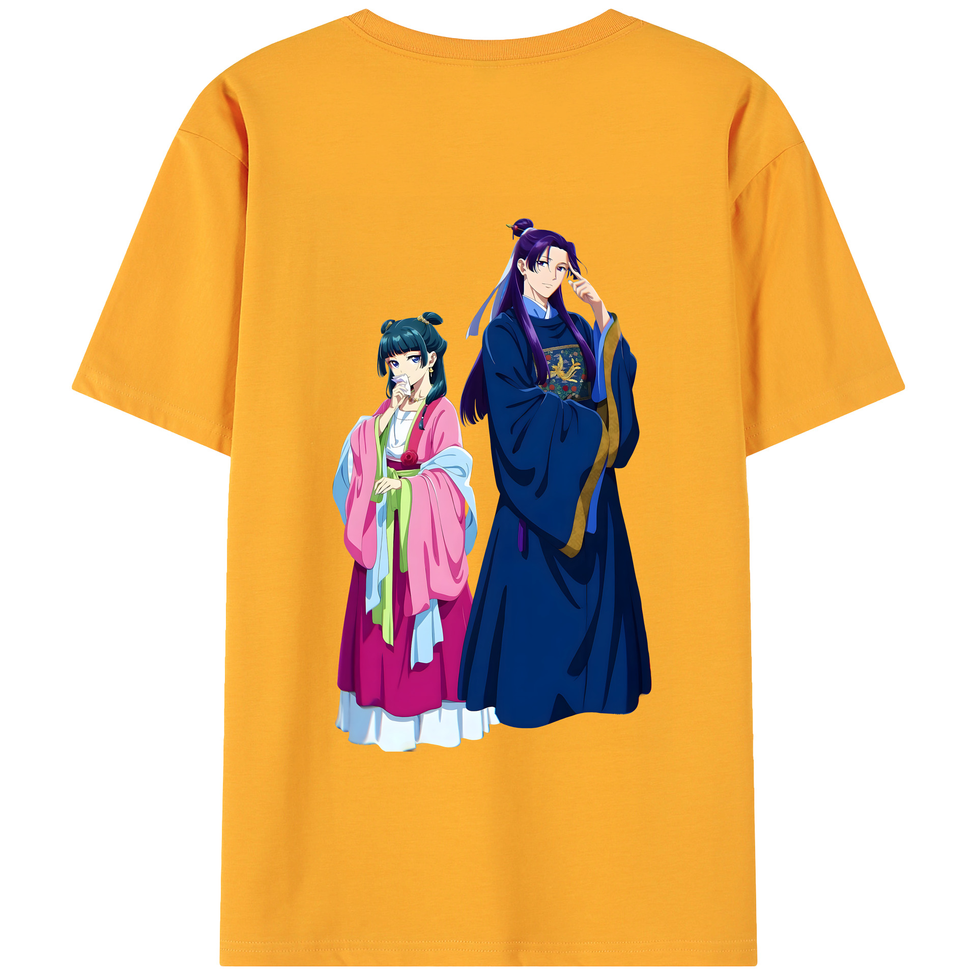 （画像用） 薬屋のひとりごと The Apothecary Diaries 綿100％ メンズ半袖Tシャツ（バックプリント） 通気性