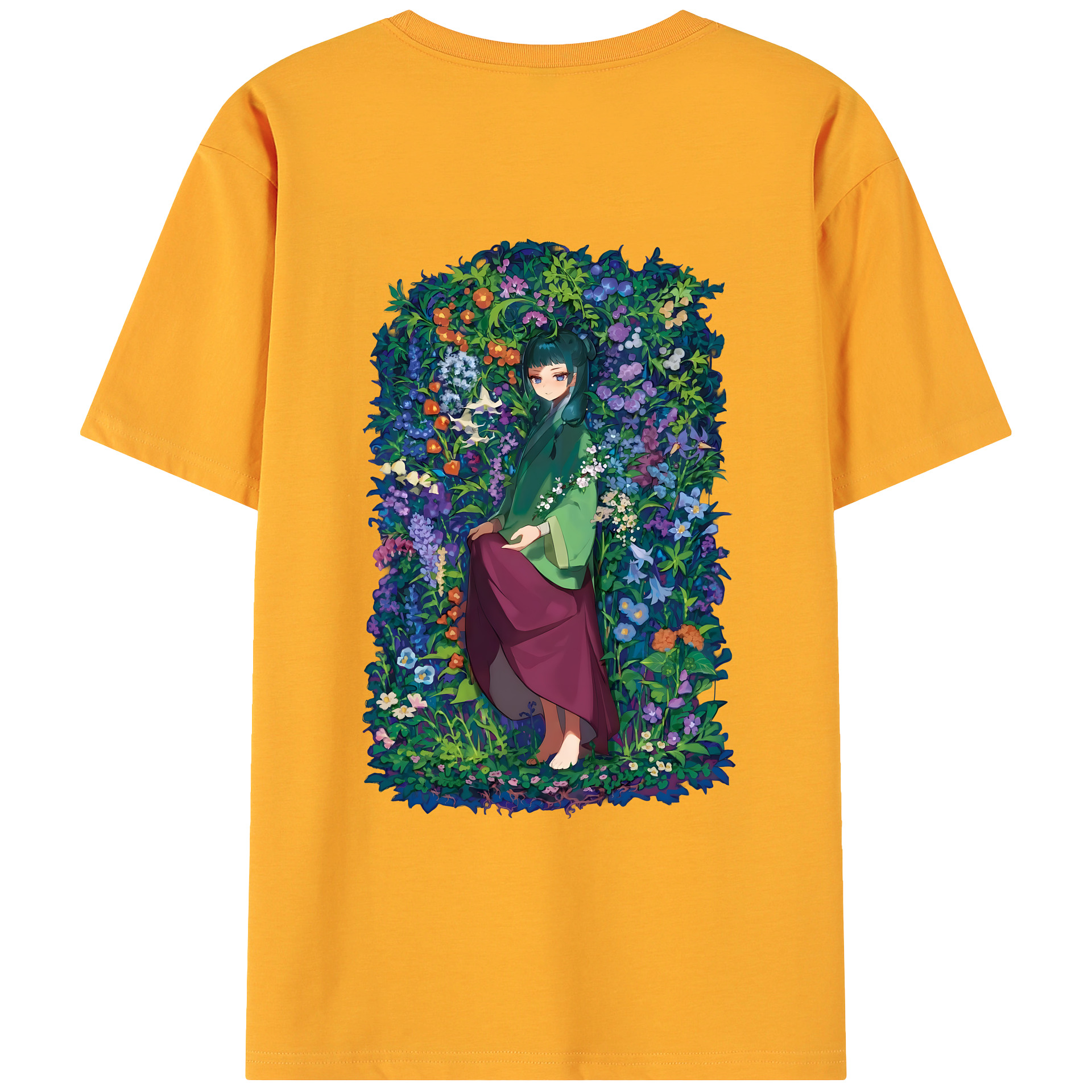 （画像用） 薬屋のひとりごと The Apothecary Diaries 綿100％ メンズ半袖Tシャツ（バックプリント） 通気性