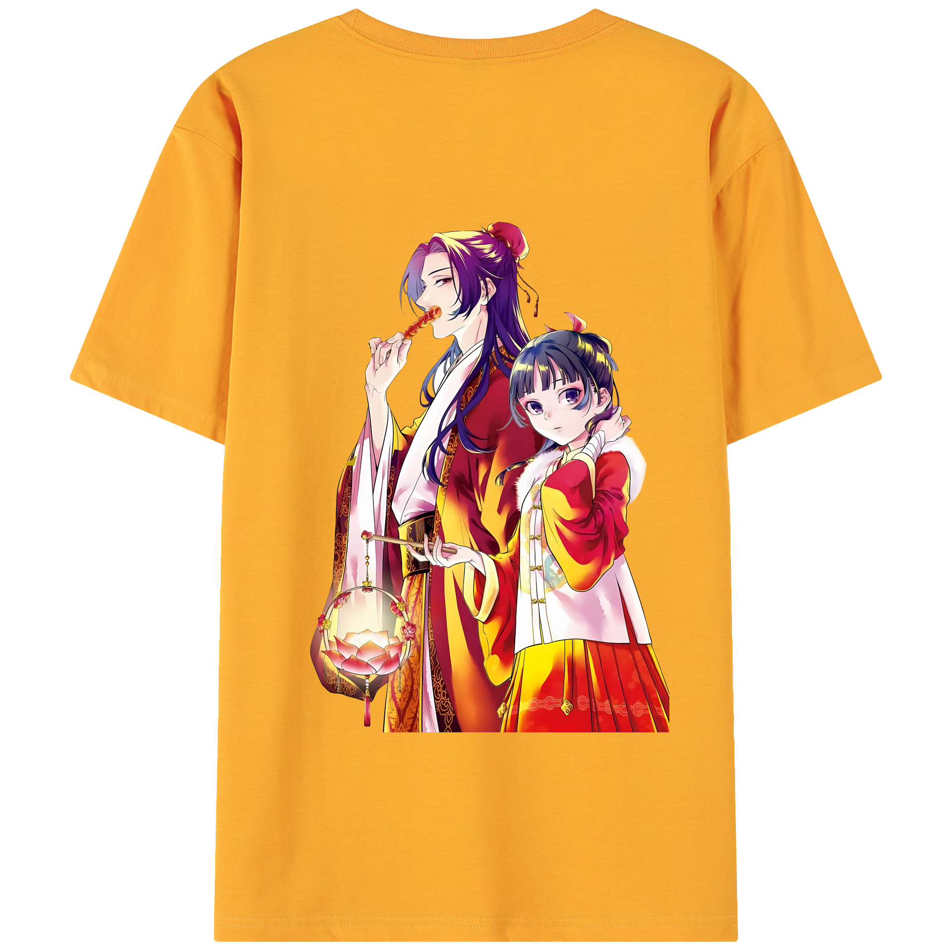 （画像用） 薬屋のひとりごと The Apothecary Diaries 綿100％ メンズ半袖Tシャツ（バックプリント） 通気性