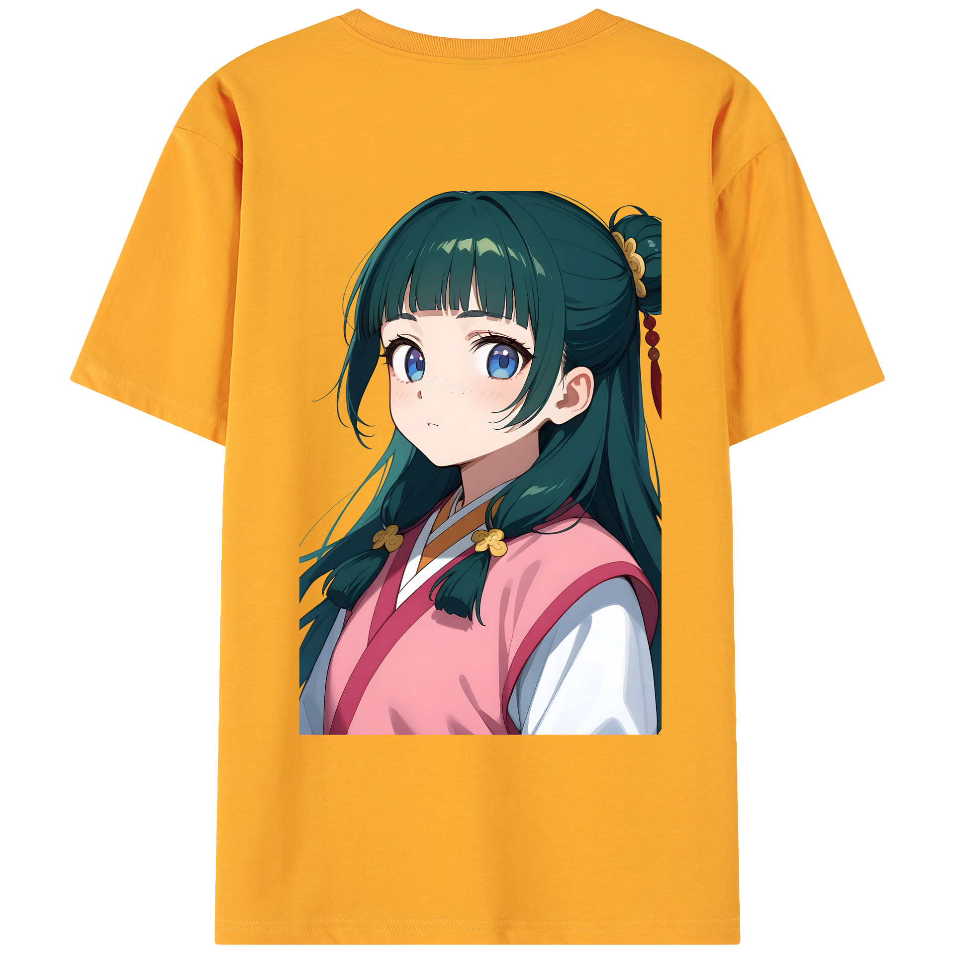 （画像用） 薬屋のひとりごと The Apothecary Diaries 綿100％ メンズ半袖Tシャツ（バックプリント） 通気性